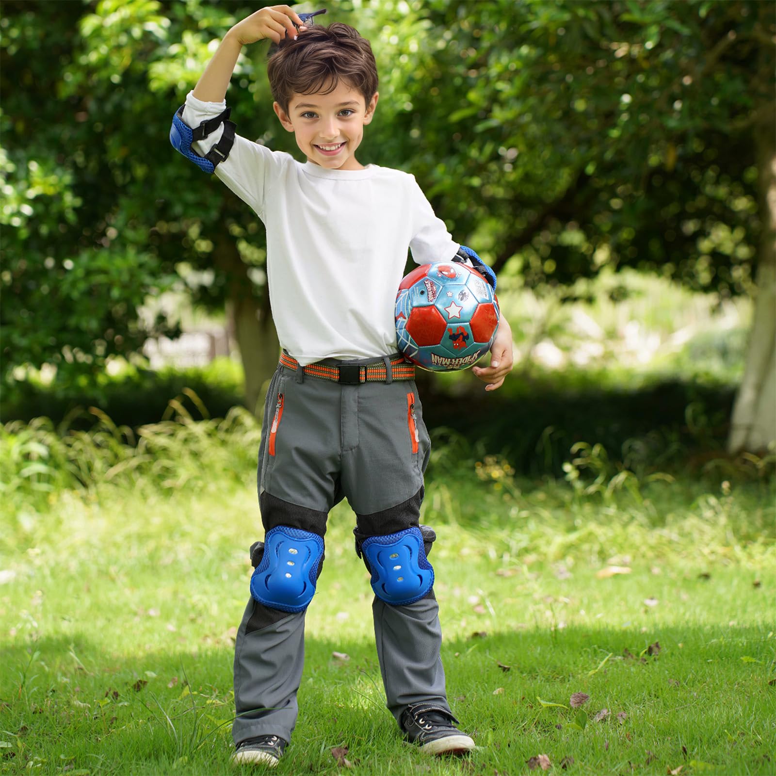 BWBIKE Pantalones de Senderismo 2 en 1 con Cremallera para Niños, Pantalones Ligeros de Secado Rápido para Exteriores, Convertibles en Shorts para Primavera, Verano y Otoño