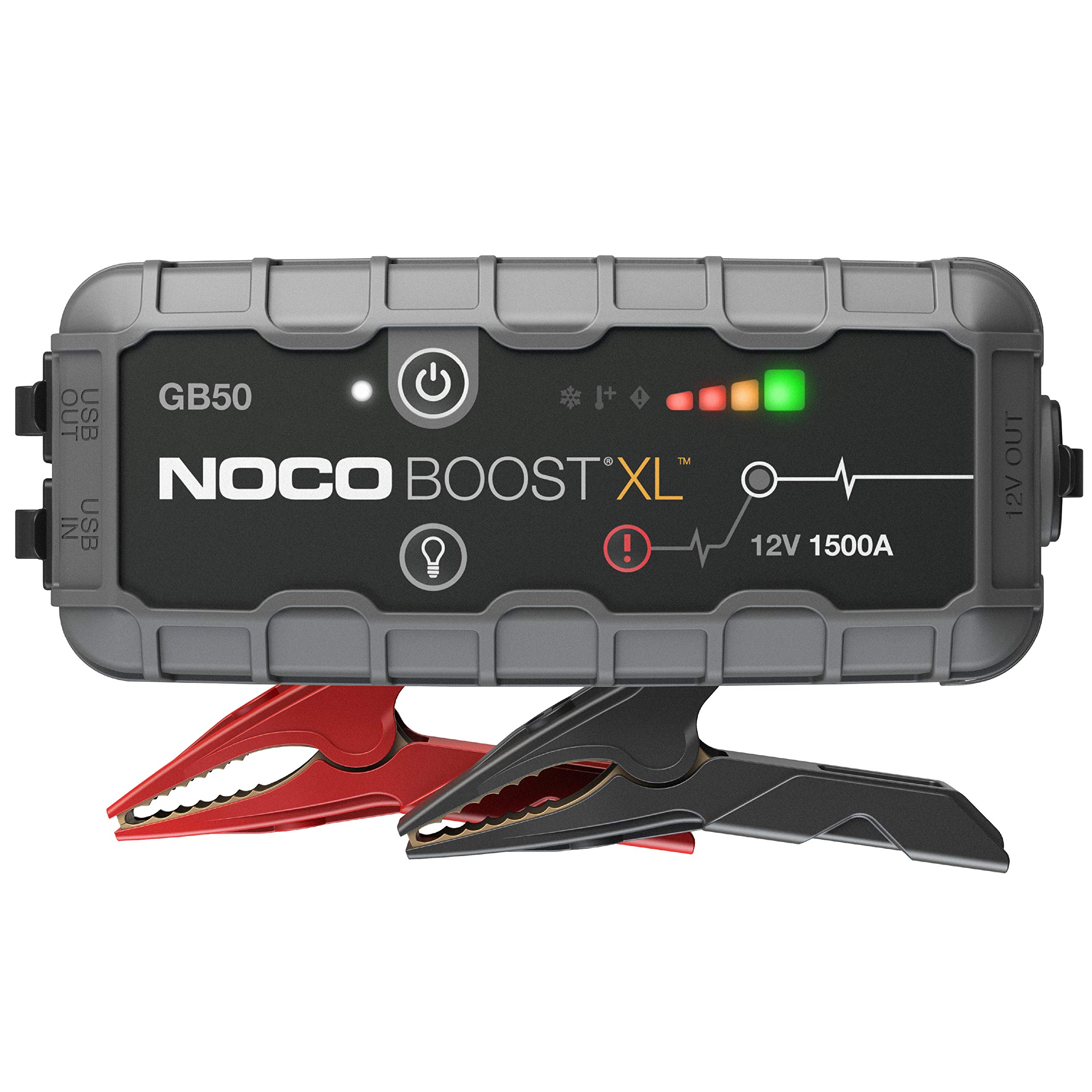 NOCO Boost XL GB50 1500A 12V UltraSafe Starthilfe Powerbank & GC040 Universelle Eva-Schutzhülle für GENIUS1, GENIUS2, GENIUS5 und GENIUS10 Smart-Batterieladegeräte.