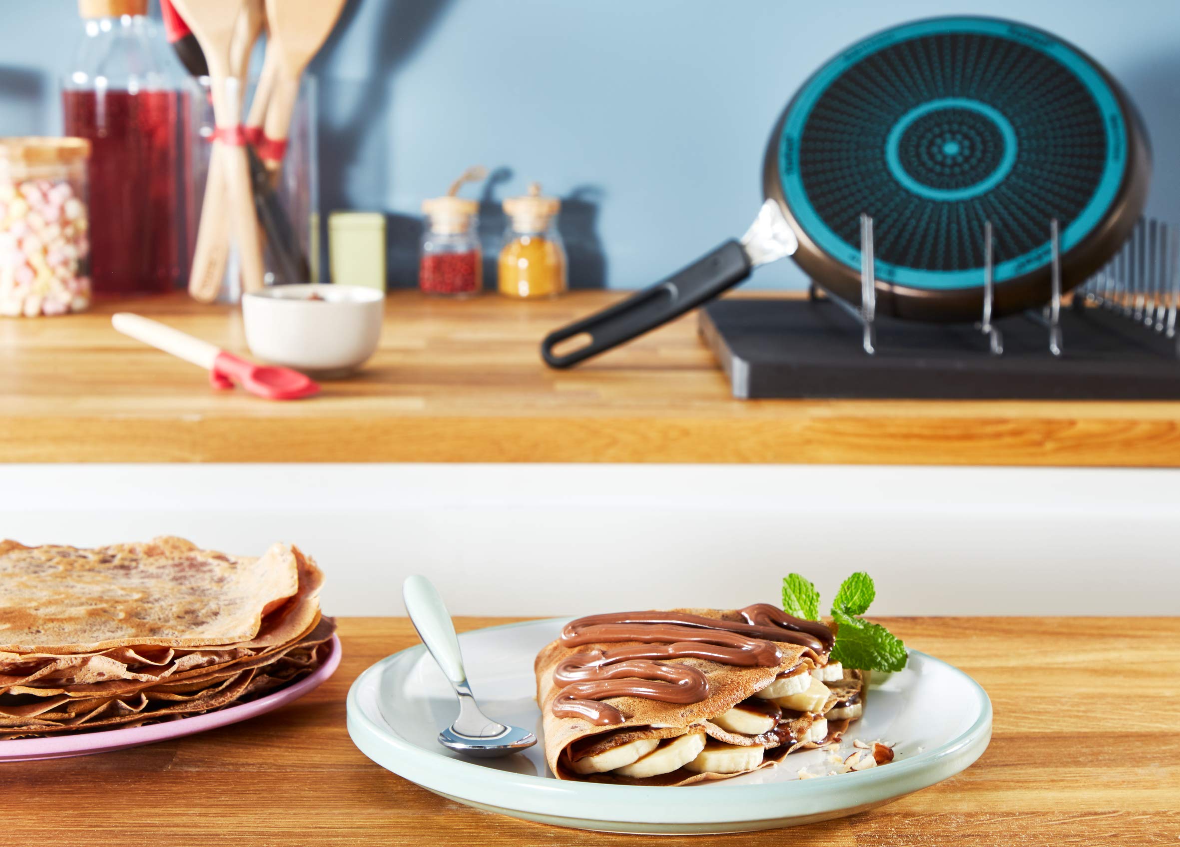 Tefal EASY COOK AND CLEAN - Padella per pancake, 34 cm + splitter per rullo antiaderente compatibile con tutti i fornelli tranne induzione B5549712