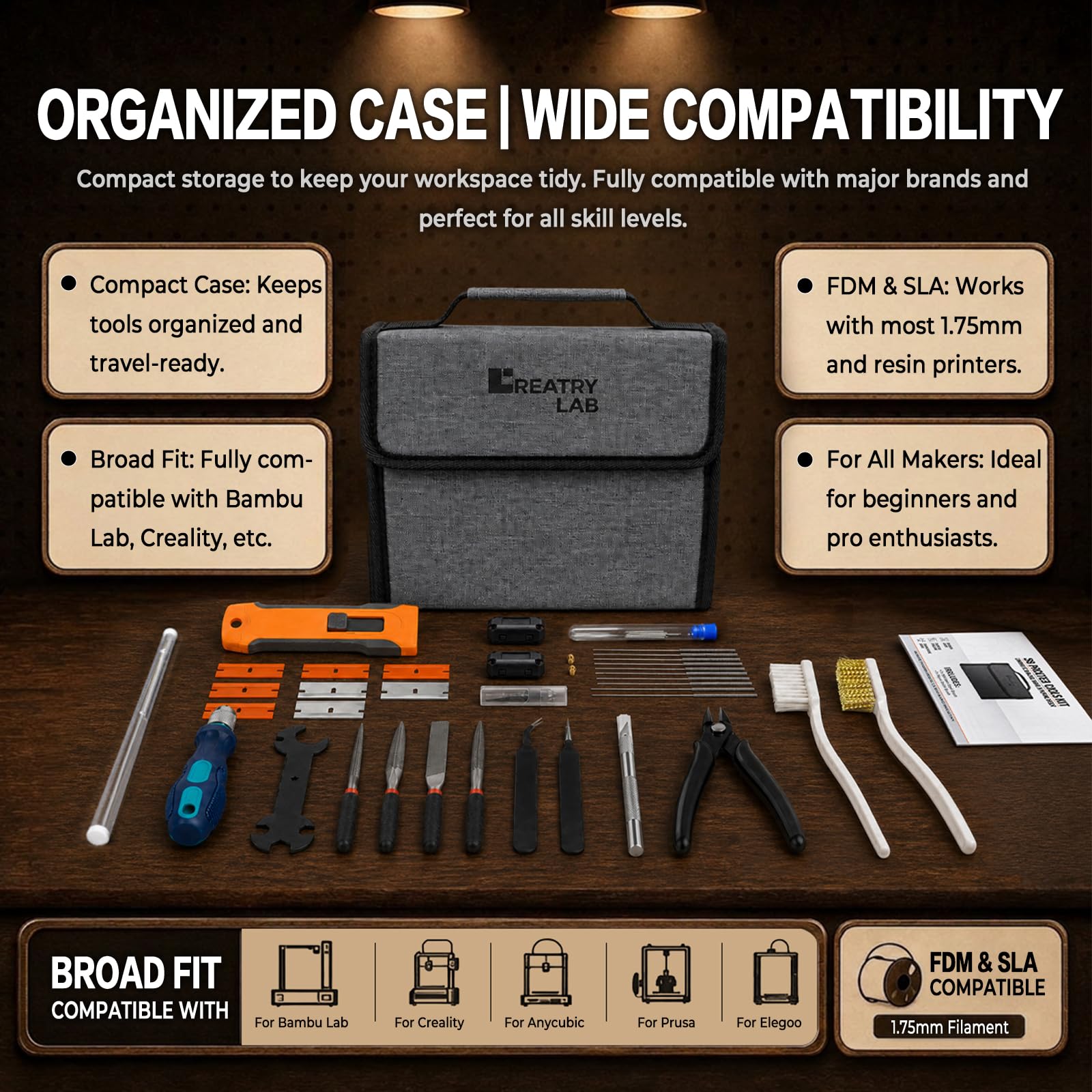3D Printer Maintenance Kit - 38 Piece Tool Set -7