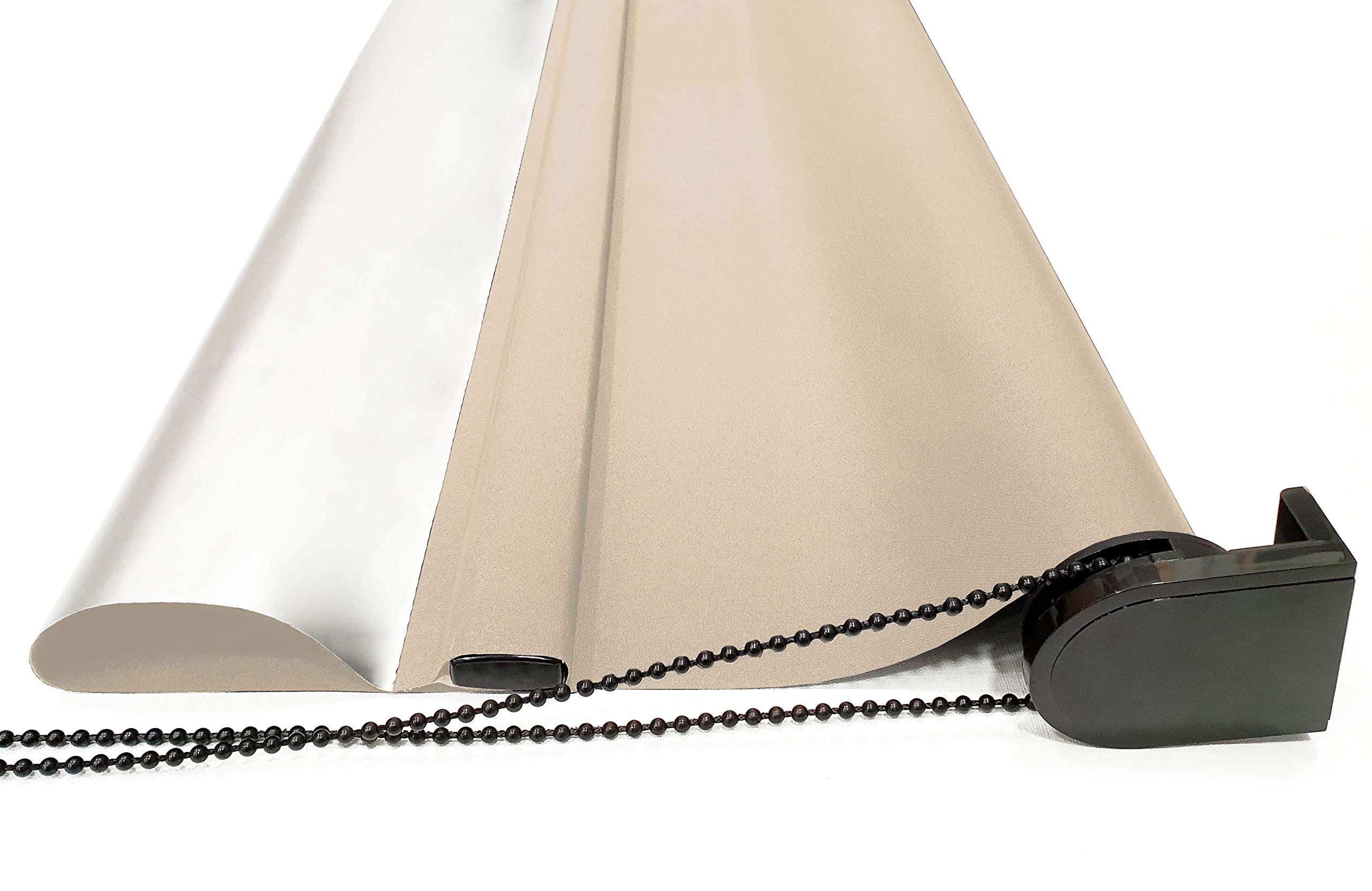 DECORESTOR Estor Enrollable Blackout Reflectante a Medida - 196 x 180 cm - 100% Opaco y Térmico - Aislante frío y Calor - Persiana para Ventanas y Puertas - Beige