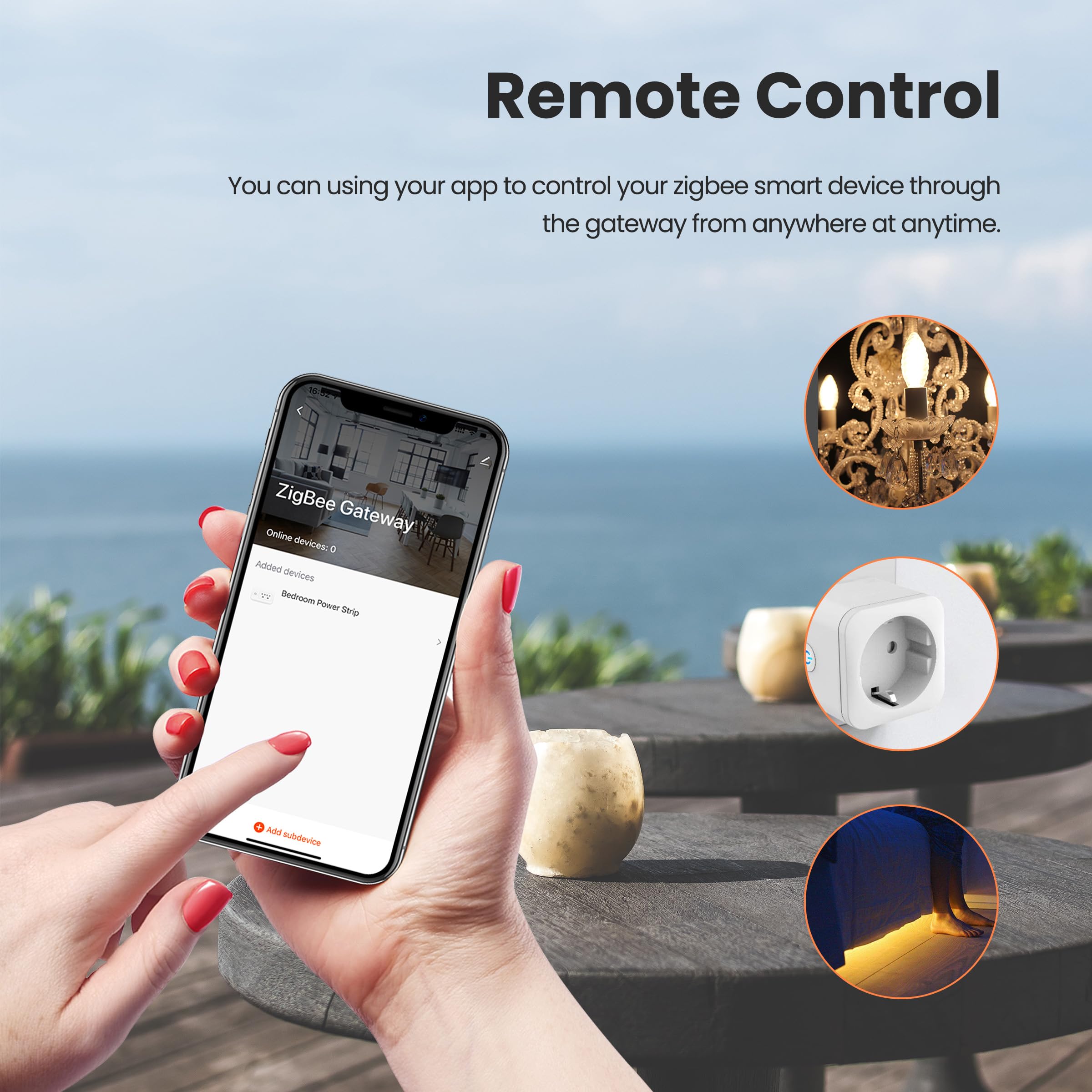 Tuya ZigBee 3.0 Wired Gateway, Smart Home Hub Wired Bridge, compatibile con Alexa/Google Assistant, funziona con Smart Life APP Tuya ZigBee Smart Device, bianco