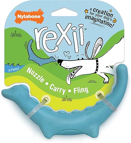 Nylabone Rexii - Juguete interactivo para perros pequeños - Juguete ligero y flexible para perros para juego creativo y ejercicio para perros