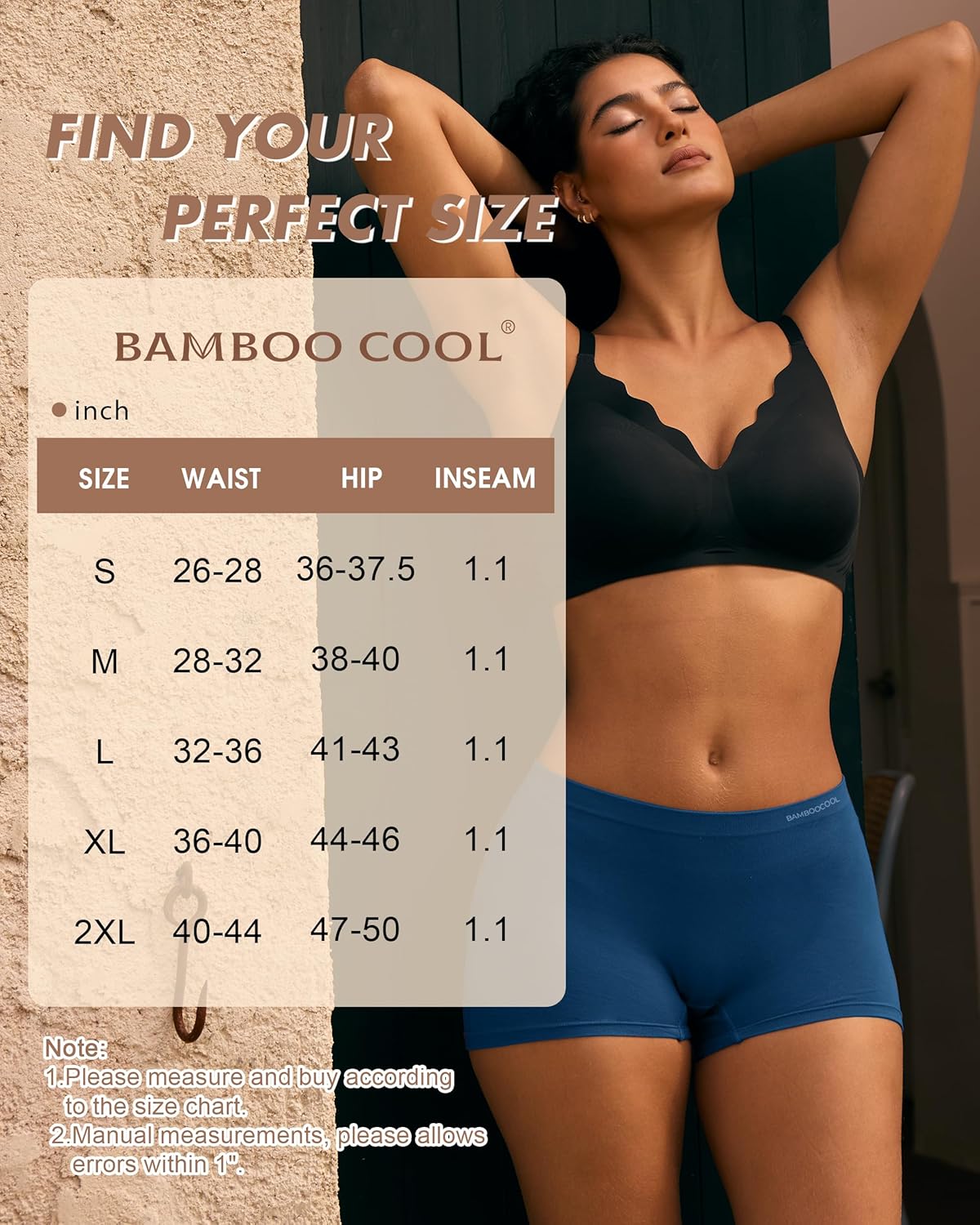 BAMBOO COOL Seamless Boyshort Underwear for Women Mid Waist Stretchy Panties Moisture Wicking Boxer Briefs 5 Pack - Image 7