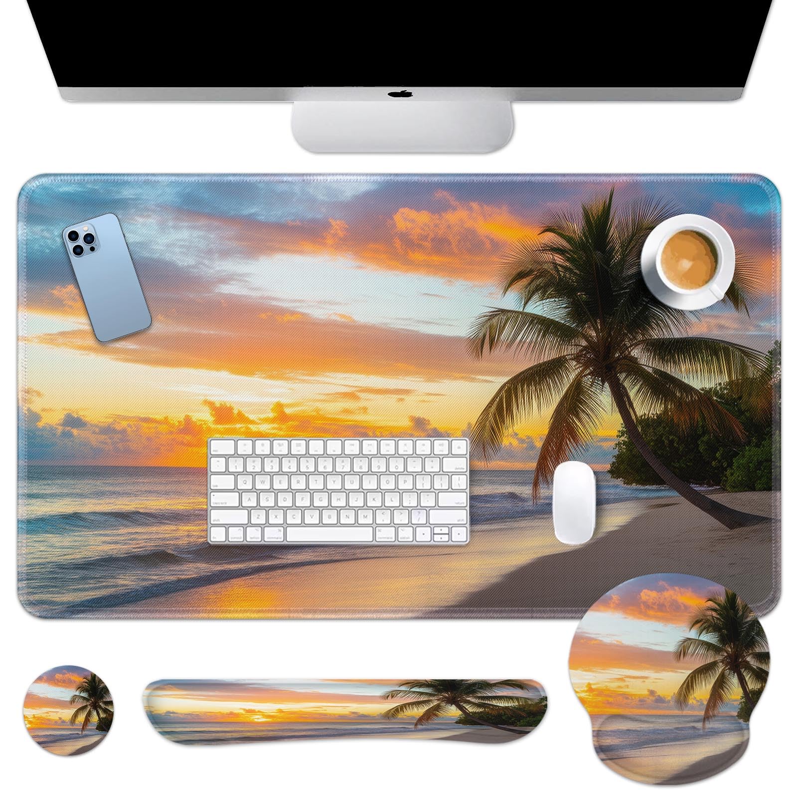Cute Keyboard Mouse Pad Set - 4-in-1 Desk Mat -18