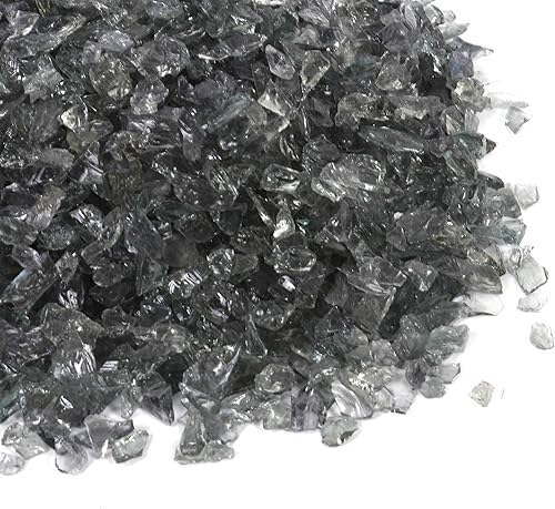 Miniatura 10 de Grava de vidrio reflectante de alto brillo, gemas de fuego, gotas de fuego, piedras de vidrio de fuego, piedras de piedras para hoguera, pecera,