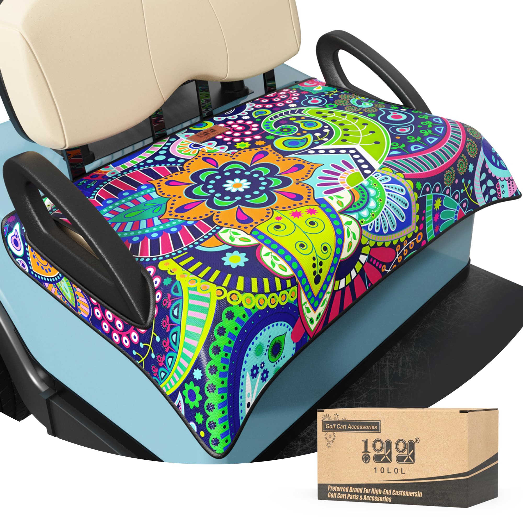 10L0L Copertura per carrello da golf per 4 passeggeri, adatta per EZGO, Club Car, Yamaha, impermeabile 400D, antivento, resistente al sole, per esterni, in poliestere, copertura completa con tre porte