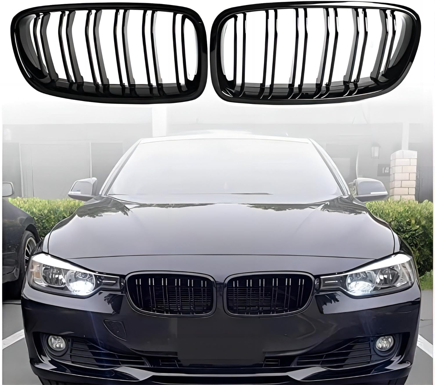 Zealhot Gloss Black Double Slat Kidney Grilles — F30/F31 3 Series