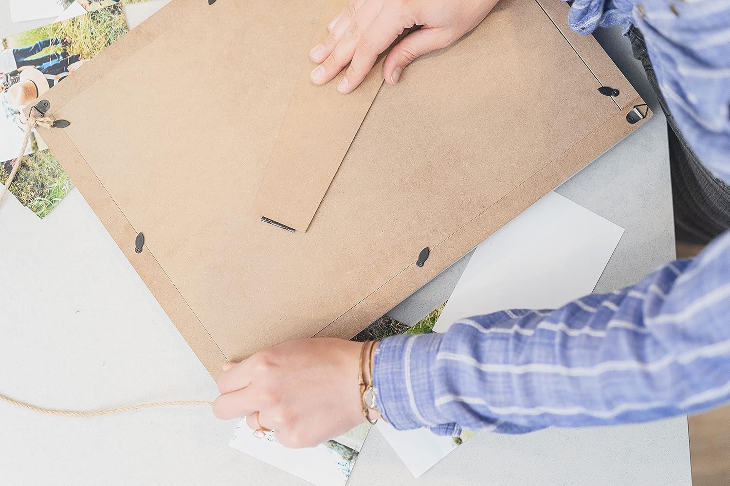 GLM 5x7 Picture Frame Collage with 4 Photos - Display Your Favorite Memories - Collage Picture Frames That Fit Any 4x6 or 5x7 Photo (White) - Image 9