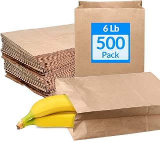 Reli. Paper Lunch Bags, 6 Lb | 500 Pcs - Bulk | Brown Paper Bags 6 lb Capacity | Kraft Paper Lunch Bags/Small Grocery Bags | Brown Paper Sacks for Snacks, Crafts, Lunch | Brown/Kraft
