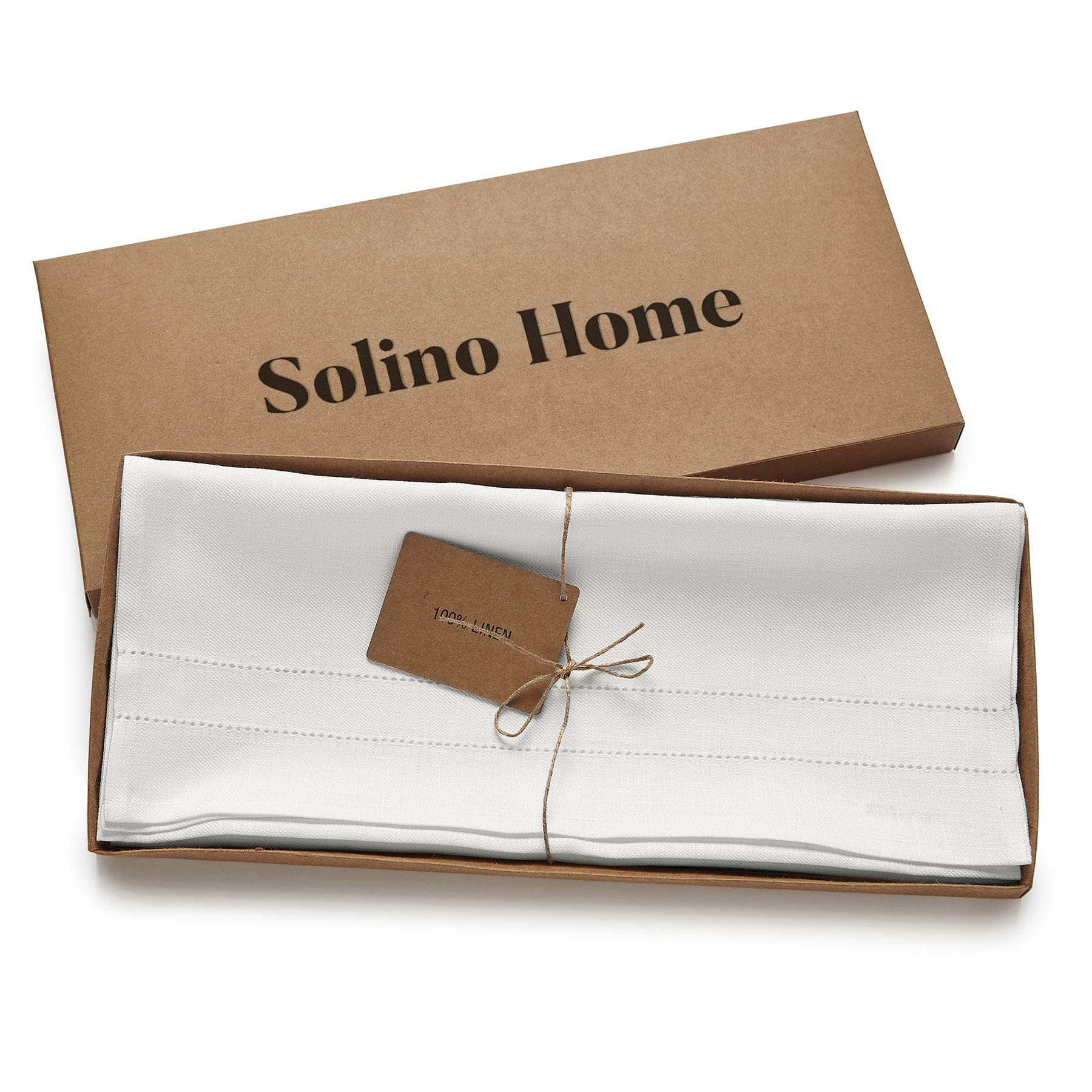 Solino Home Leinen-Badetuch, 76,2 x 137,2 cm, 100 % reines Leinen, weißes Badetuch, maschinenwaschbar und handgefertigt aus europäischem Flachs