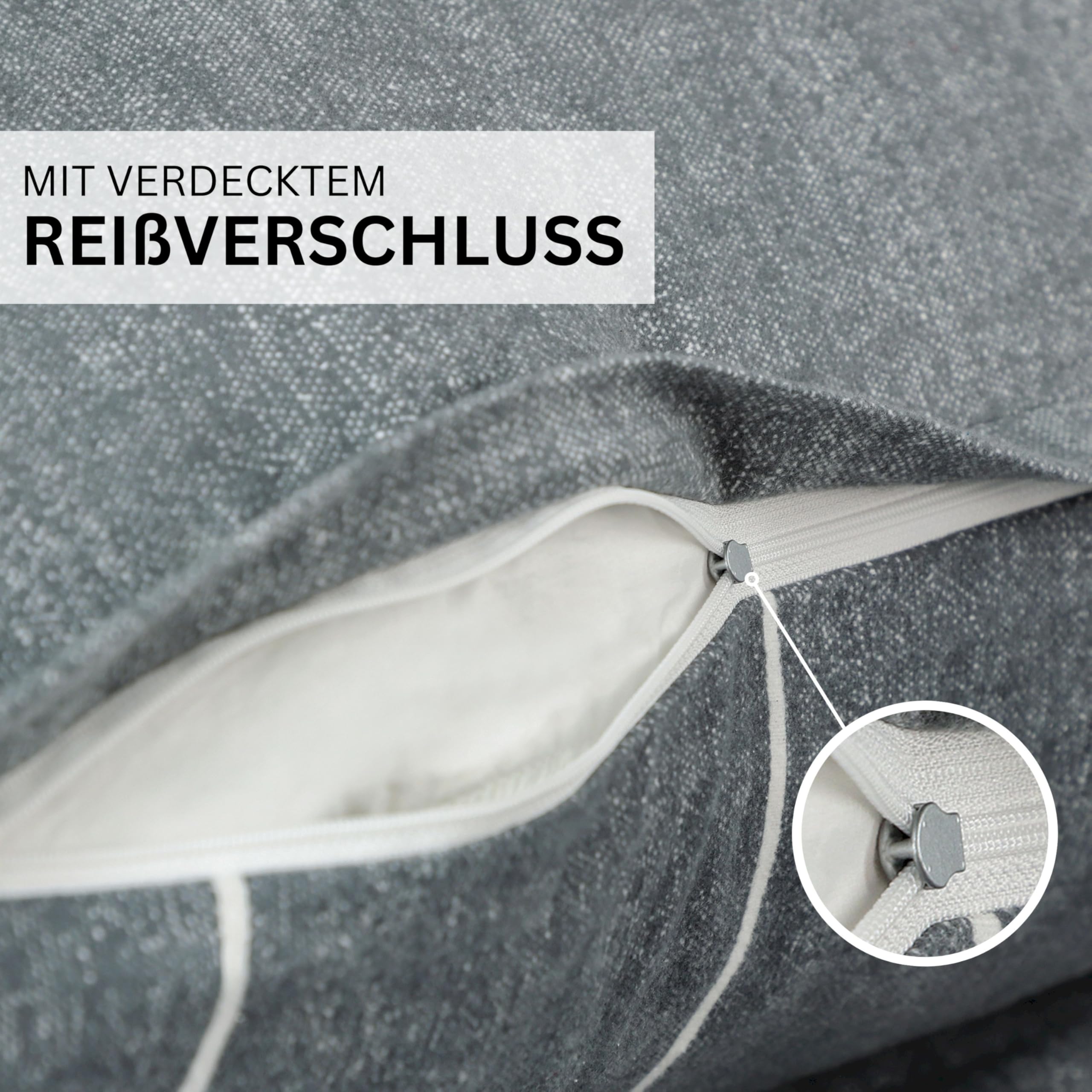 Esprit Flanell Bettwäsche 140x200 Baumwolle Grau - Luxus Bettwäsche-Set 2teilig Öko - kuschelig warm & flauschig - 140 x 200-1 Bettwäschebezug und 1 Kopfkissenbezug 70x90cm - Herbst & Winter
