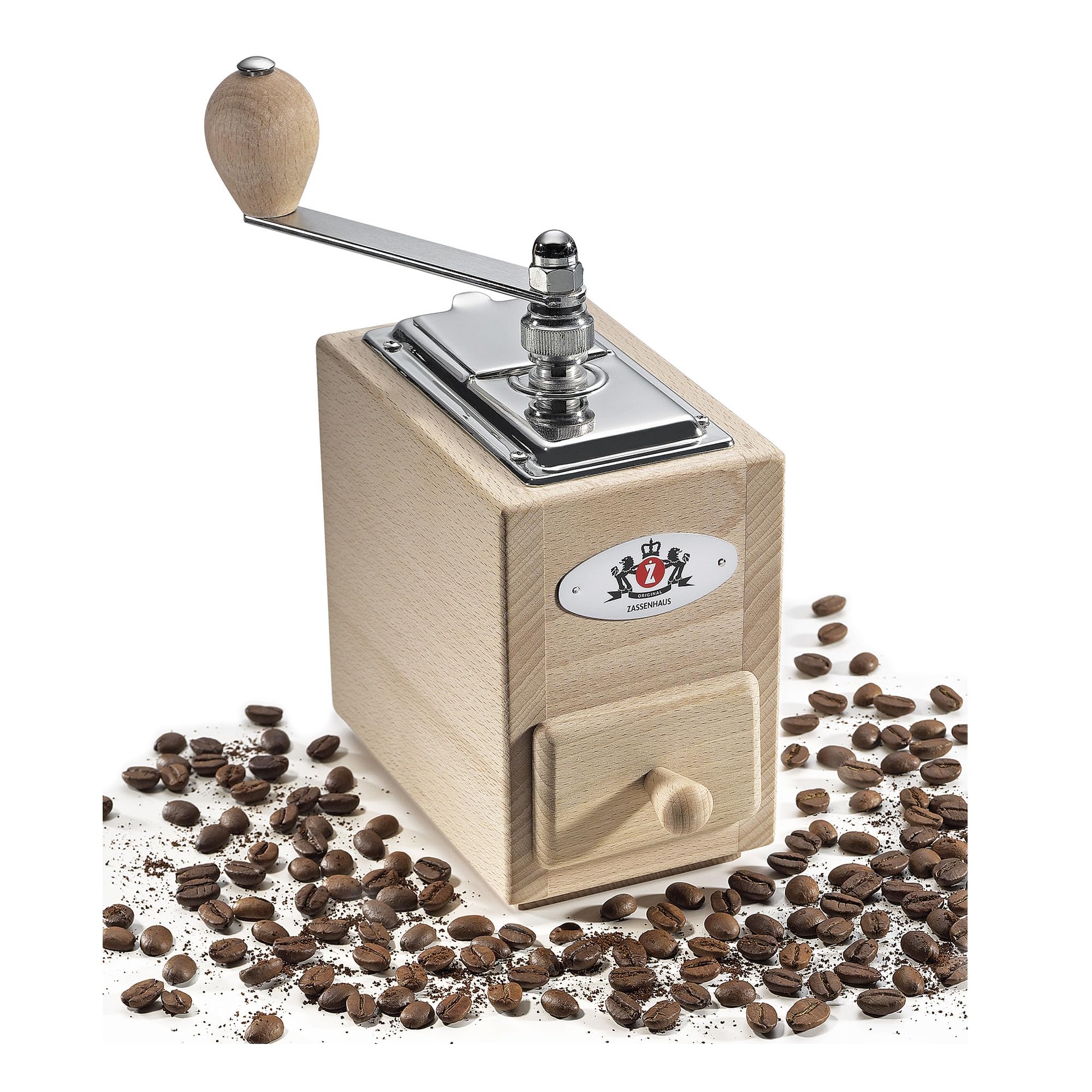 Kaffeemühle mechanisch, Buche natur Santiago Eco Zassenhaus