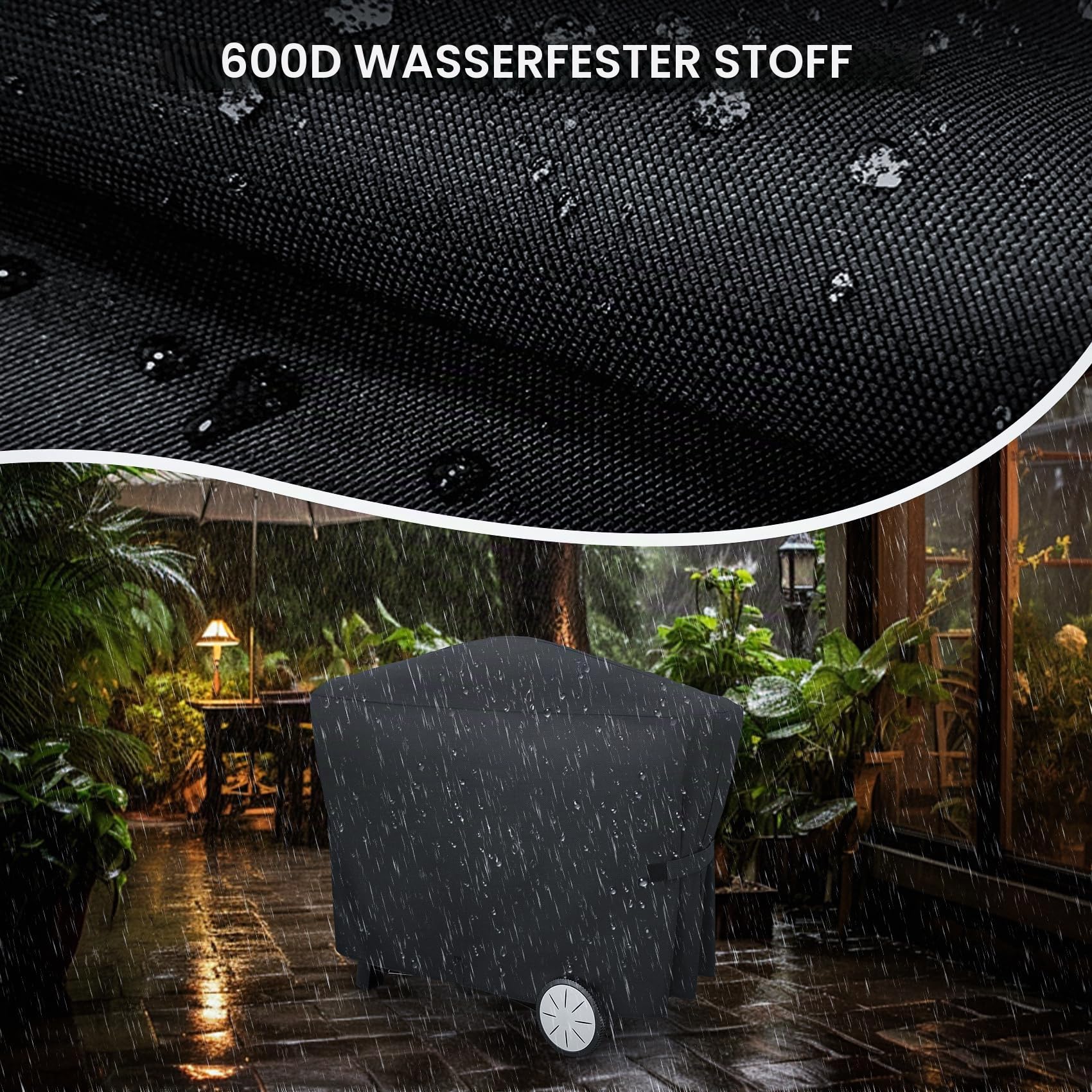 Onlyfire Grillabdeckung für Weber Q 2000/3000 Gasgrill, Wetterfest Grill Abdeckhaube, 600D, BBQ Abdeckung, Abdeckplane Grill Wasserdicht