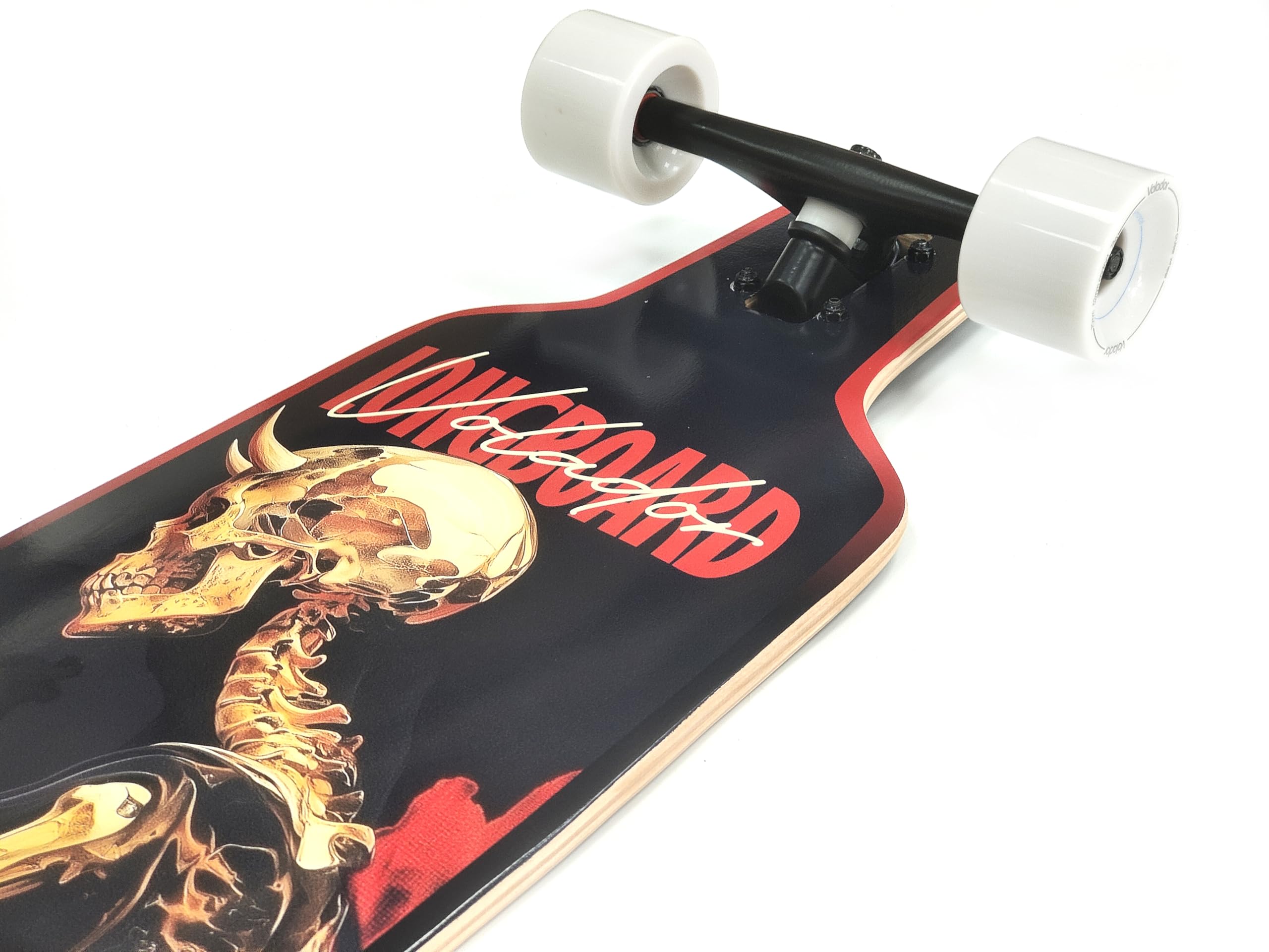 VOLADOR Urban Freeride Pro Longboard Cruiser 101,6 cm | Planche en bois d'érable canadien et camion à pivot inversé forgé | Configuration complète pour les trajets urbains