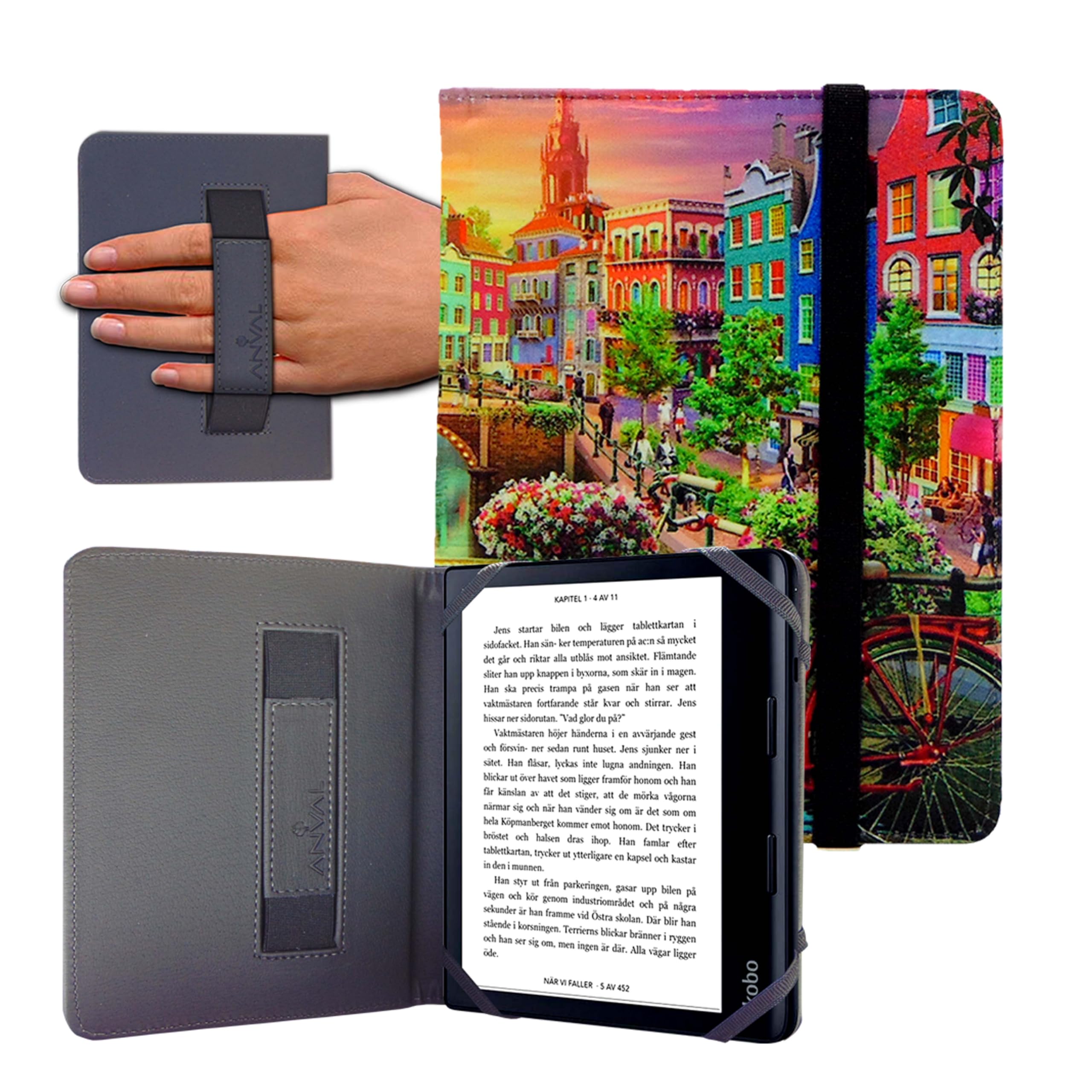 Funda para Libro electrónico eReader eBook de 6 Pulgadas - Kobo, Woxter, Tagus, BQ, Energy, SPC, Inves, Papyre, Wolder, Nolim - 6" Universal - elástico (173) — view 43