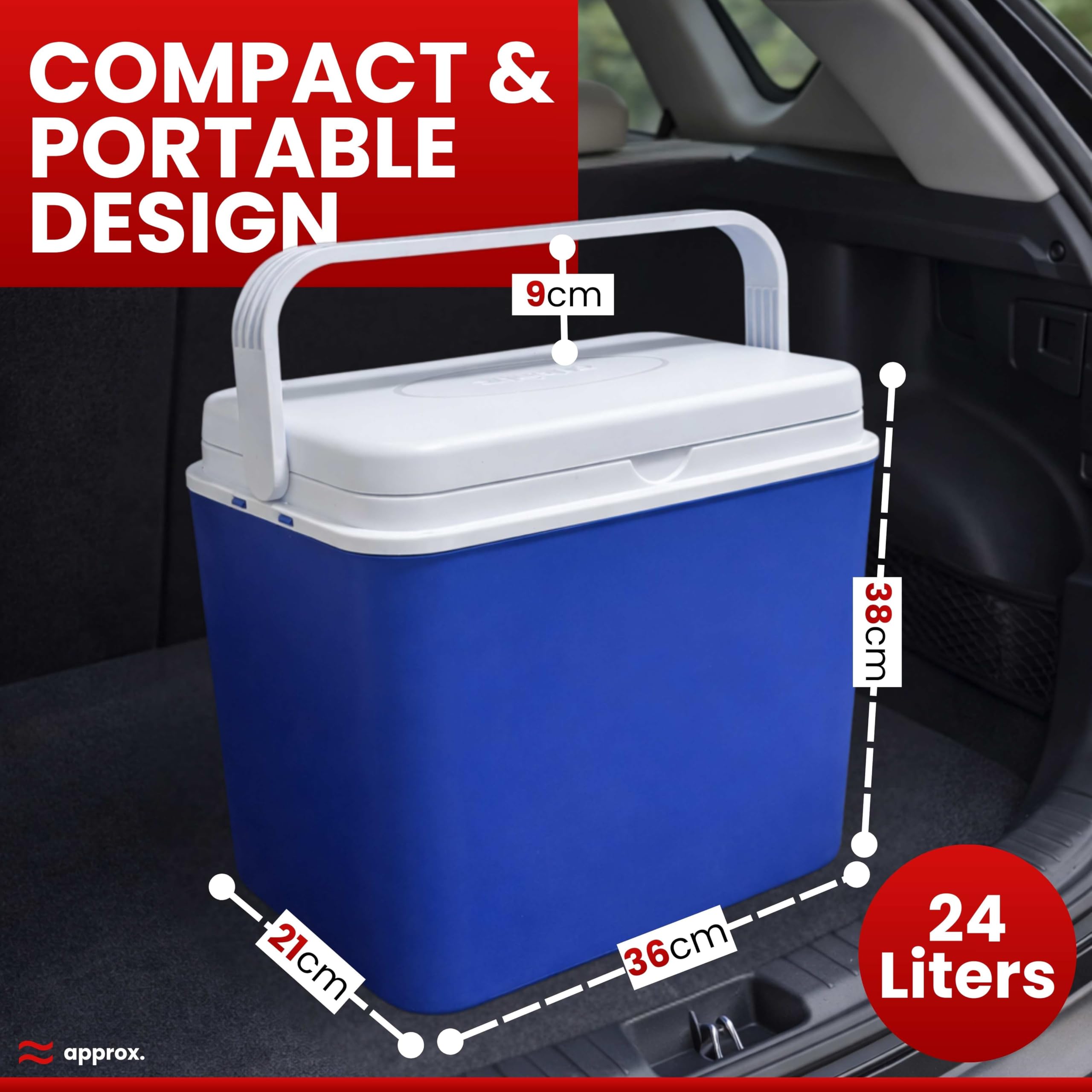 Unibos | Cool Box – Compact Insulated Ice Cooler Box for Hot or Cold Food and Drinks – Portable Ice Cooler for Camping, Picnics, Festivals, Travel, Beach, BBQs & Outdoor Adventures - 4