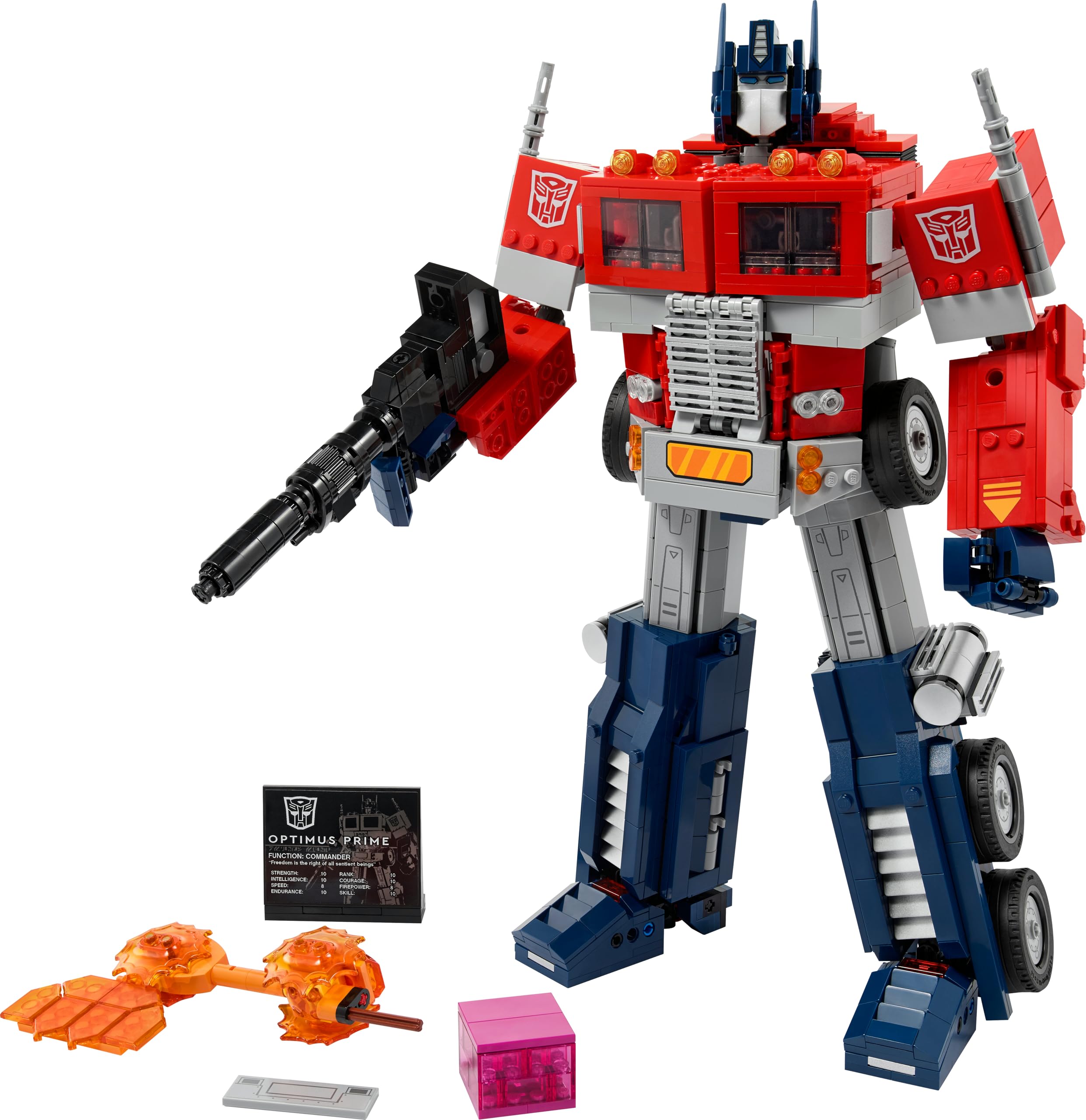 LEGO 10302 Icons Optimus Prime Set, 2in1 Roboter-Figur und LKW-Modell, Transformers-Spielzeug-Modellbausatz für Erwachsene, Geschenk zum Geburtstag oder Weihnachten für Männer, Frauen, Sie und Ihn