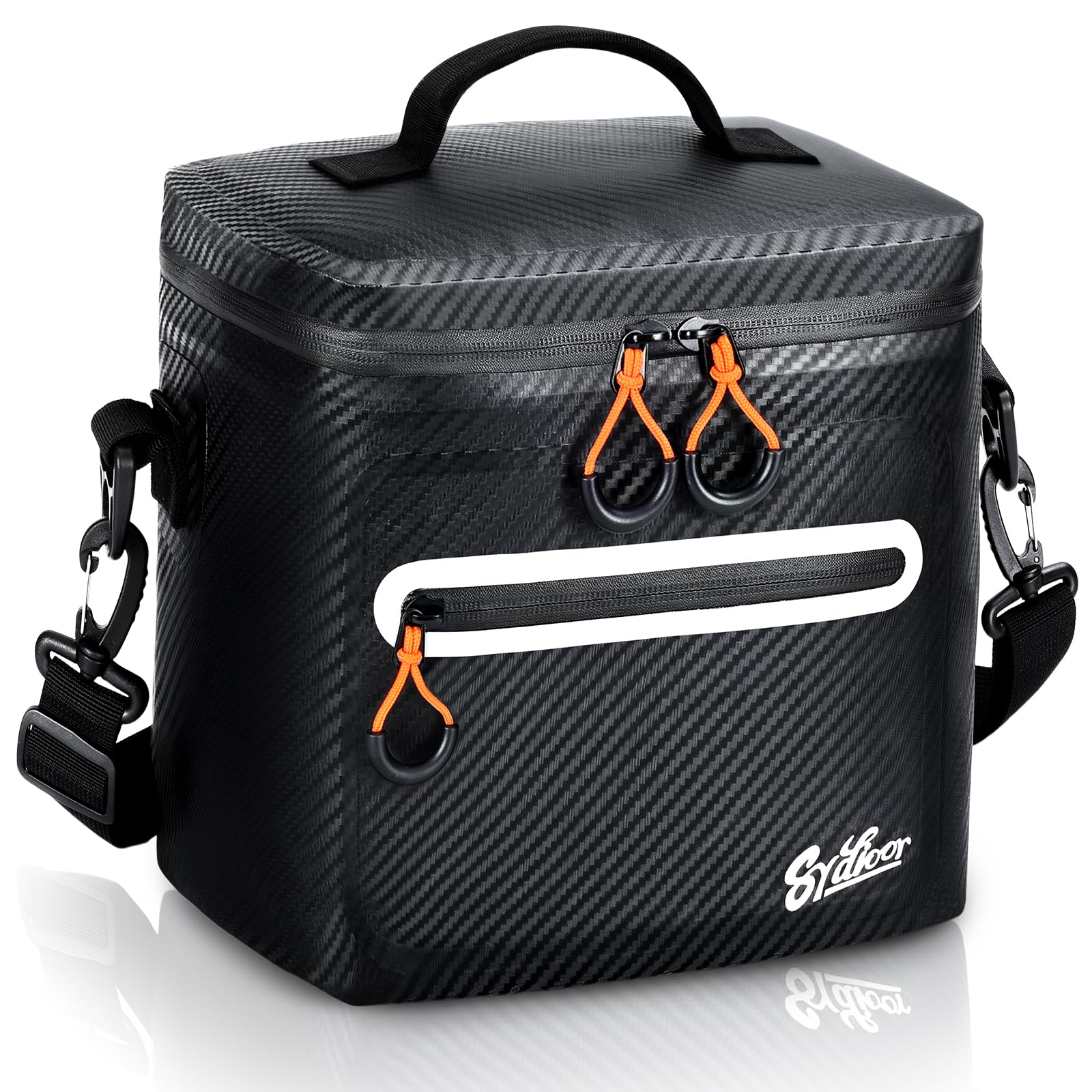 Sydioor 7 Can Small Cool Bag Insulated - Portable Mini Cooler bag Waterproof & Leakproof Thermal Lunch Bag for Camping, Picnic, Beach, BBQ, Gift for Men & Women, Carbon Black
