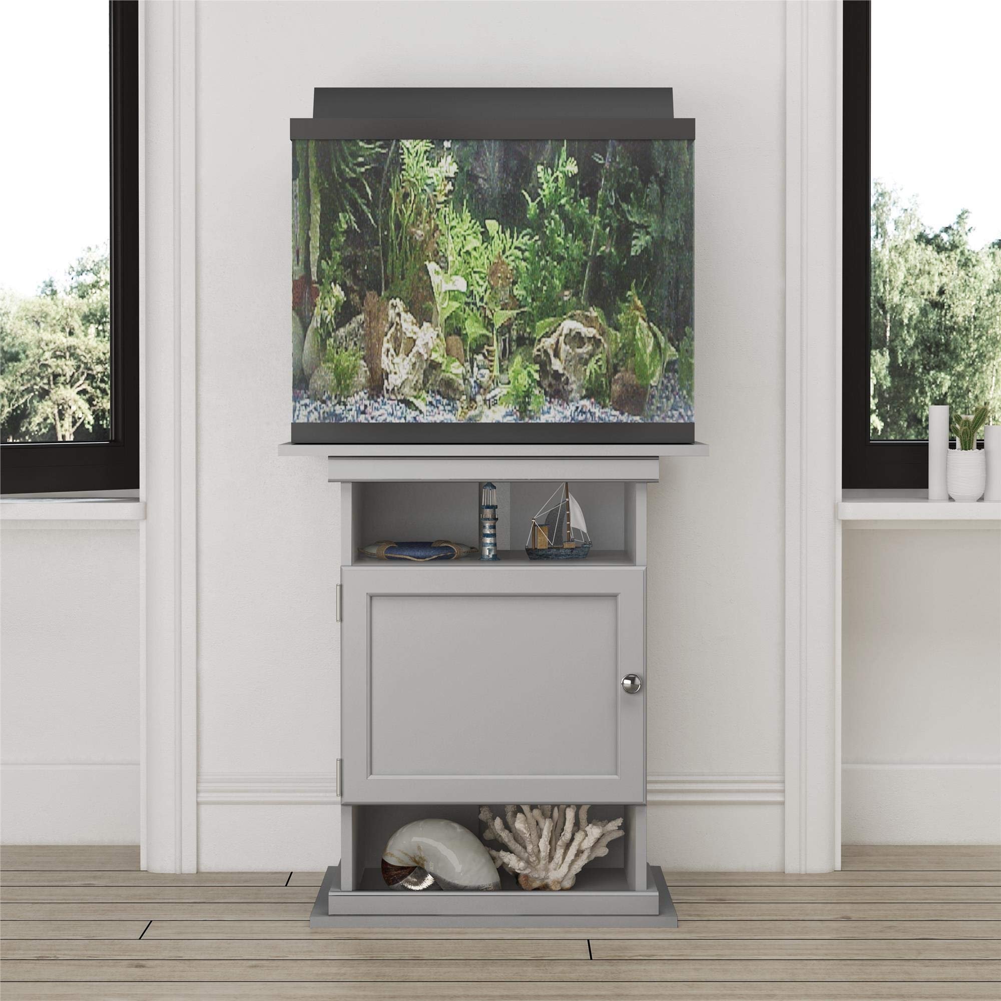 Flipper 10/20 Gallon Aquarium Stand, Dove Gray
