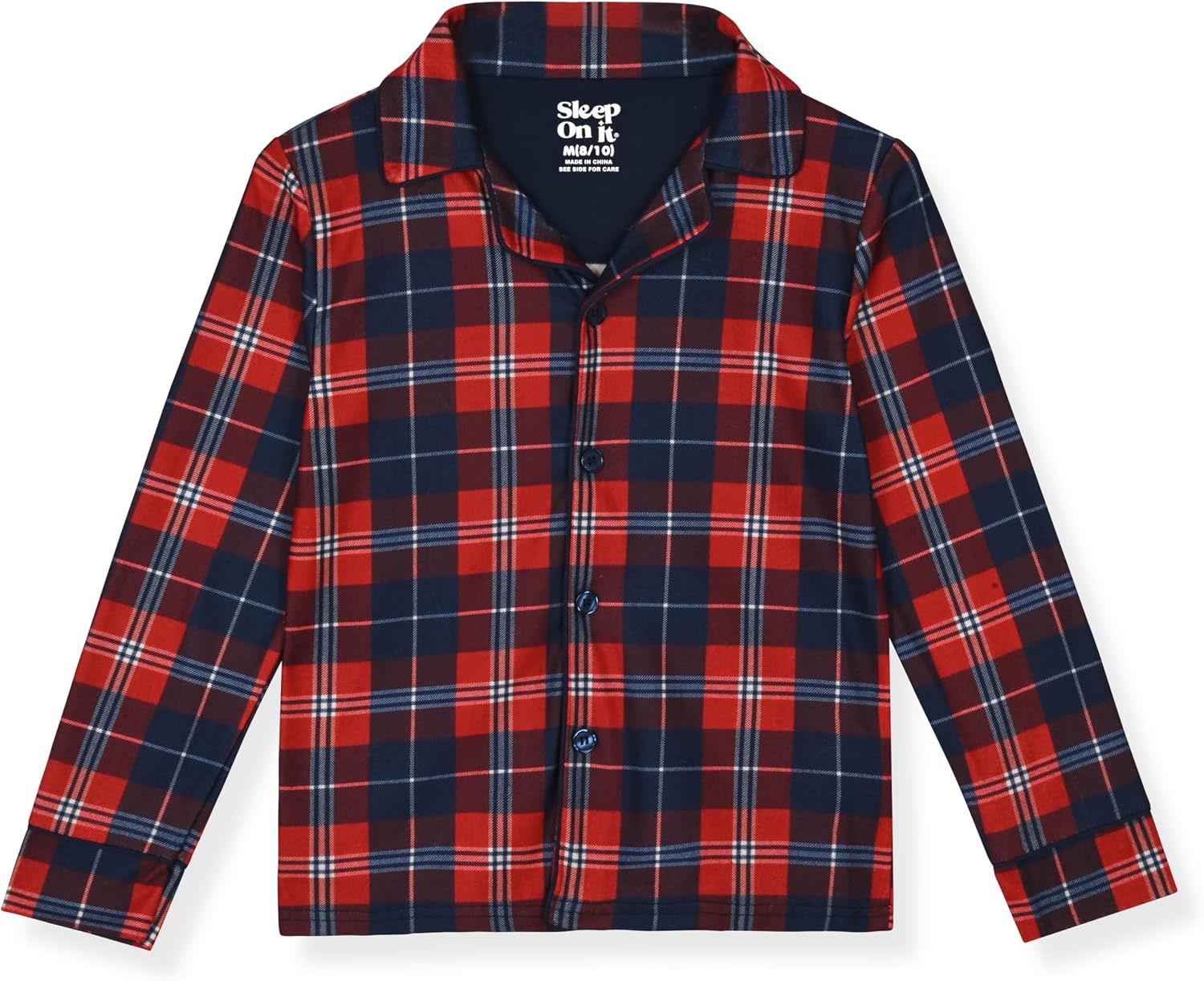 Sleep On It Boys Pajama Set 2 Piece Button Front Kids Pajama Coat Set for Boys