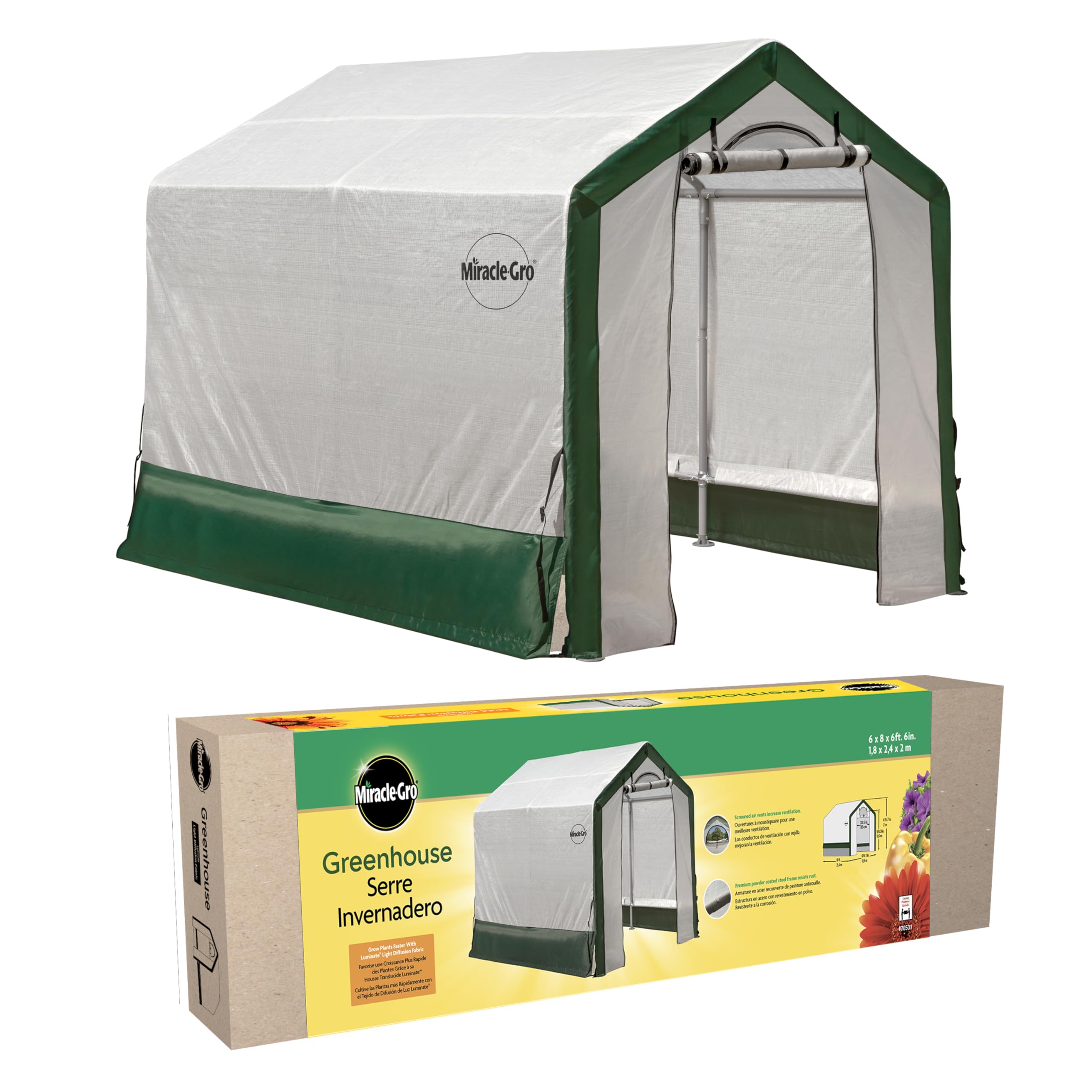 Miracle-Gro 6x8 walk-in greenhouse tent
