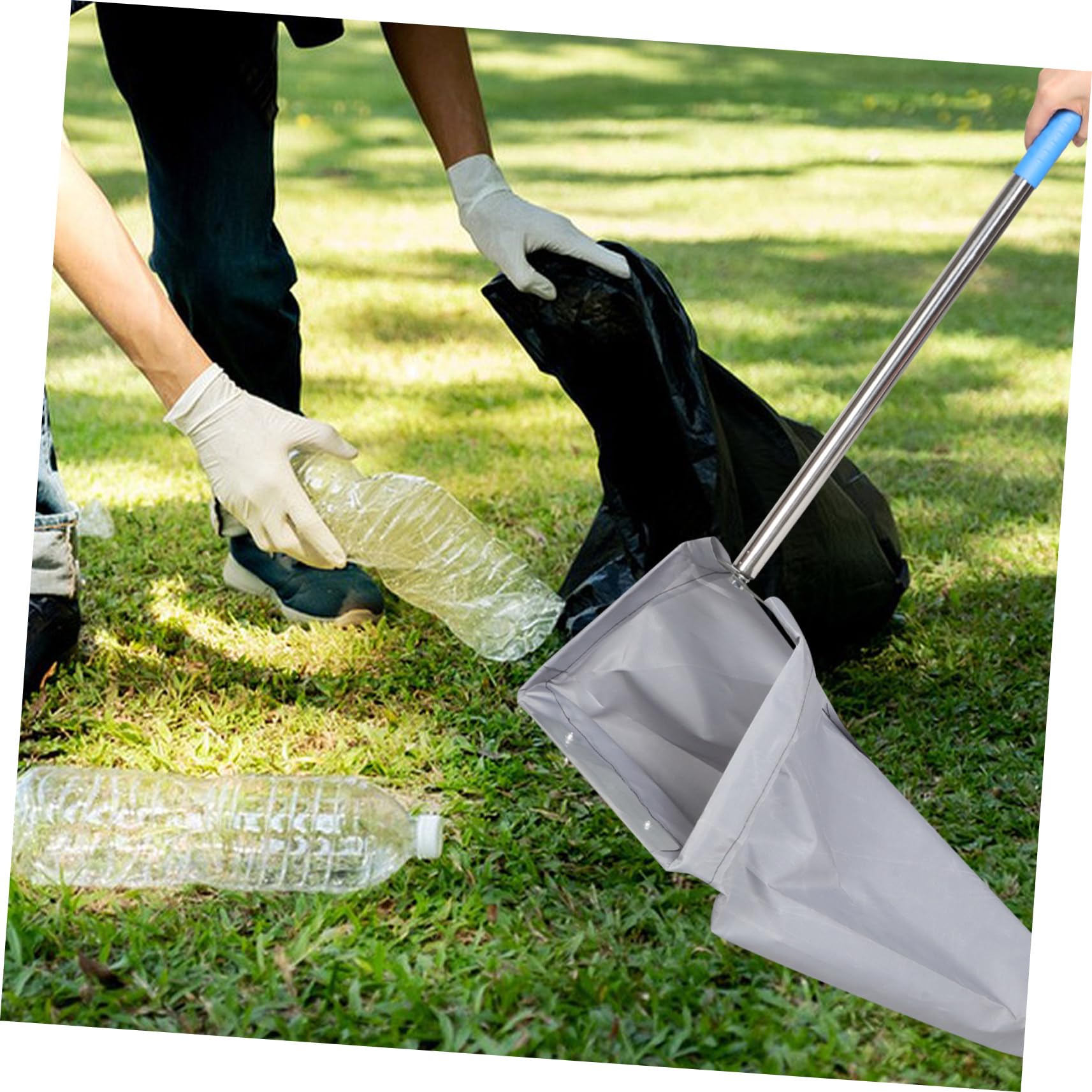 Bolsa Prueba de Viento Recogedor de Basura Grueso con Mango para Exteriores para Limpieza Residuos Bolsa de Basura Resistente