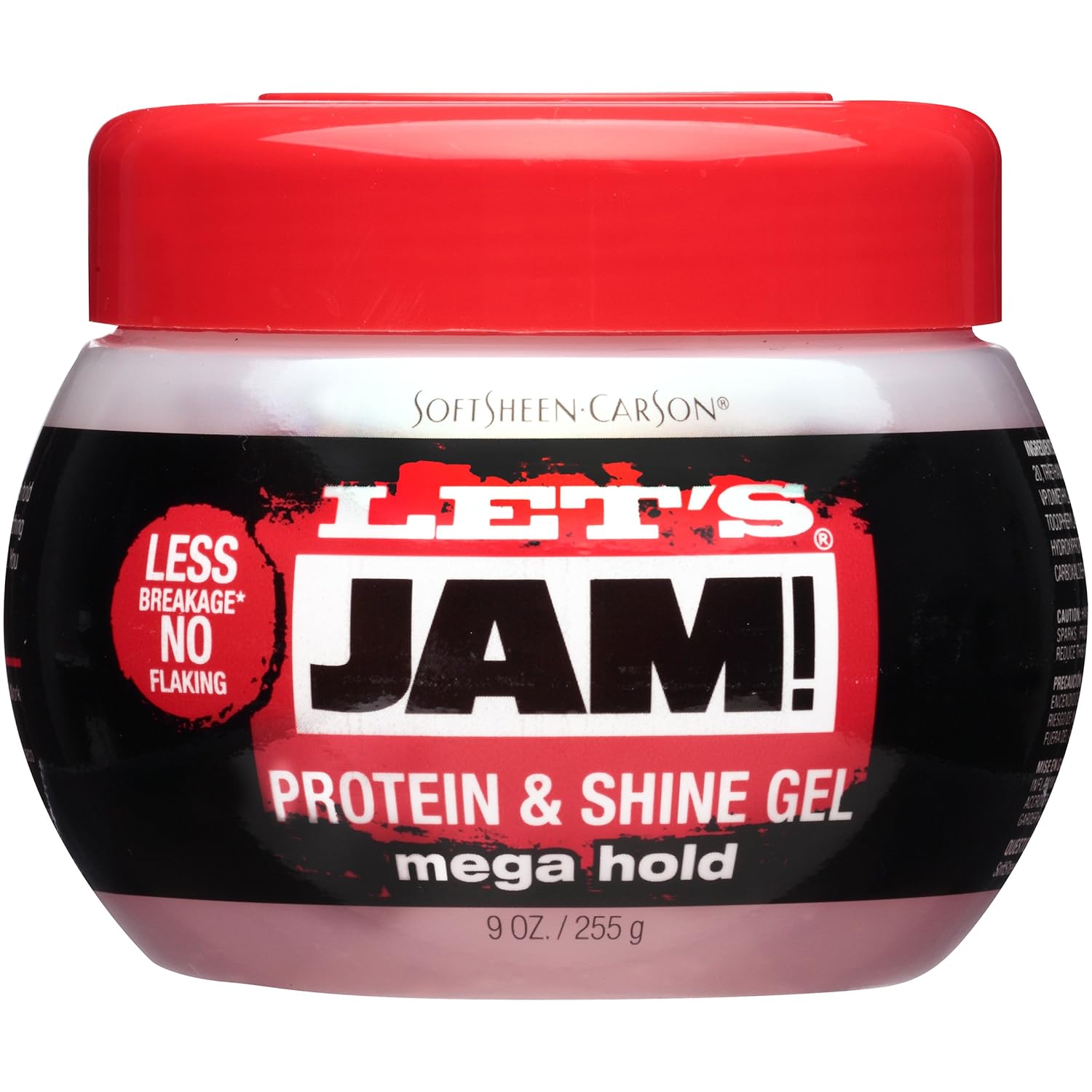 SoftSheen-Carson Let’s Jam! Conditioning Hair Gel, Mega Hold for All Hair Types, with Protein, Vitamin E, No Parabens, No Mineral Oil, 9 oz SoftSheen-Carson Let’s Jam! Conditioning Hair Gel, Mega Hold for All Hair Types, with Protein, Vitamin E, No Parabens, No Mineral Oil, 9 oz