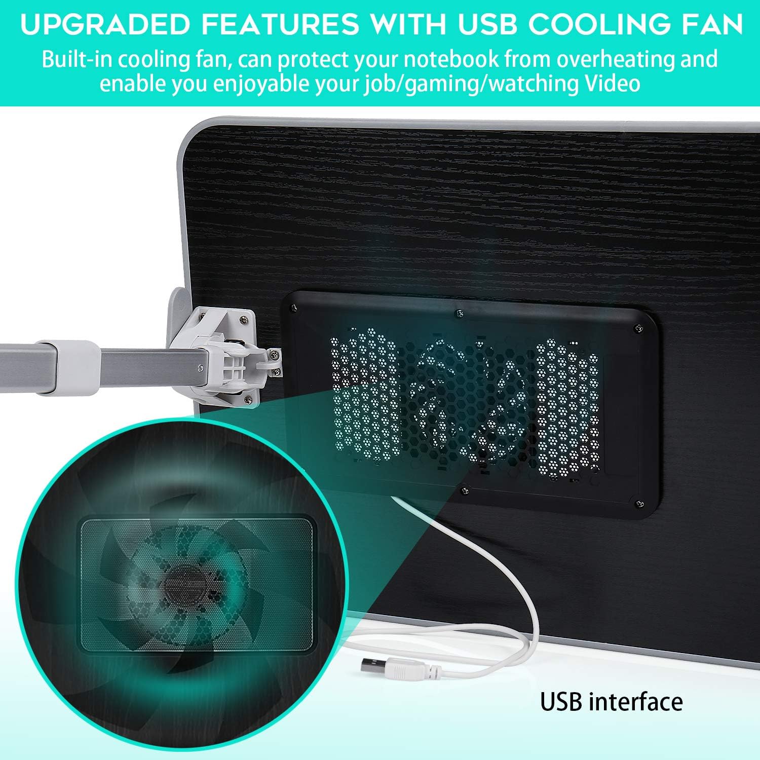 Top Brands Laptop Table Stand Desk, iSeekerkit Adjustable Laptop Bed Tray Table, Portable Stand Desk with Cooling Fan, Foldable Lap Table Tiltable Notebook Desk Compatible for Bed Sofa Couch Floor -Black Review Discount Laptop Table Stand Desk, iSeekerkit Adjustable Laptop Bed Tray Table, Portable Stand Desk with Cooling Fan, Foldable Lap Table Tiltable Notebook Desk Compatible for Bed Sofa Couch Floor -Black