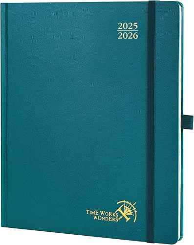 POPRUN Planner 2025-2026, (Large 8.5'' x 10.5'' Hard Cover) Academic