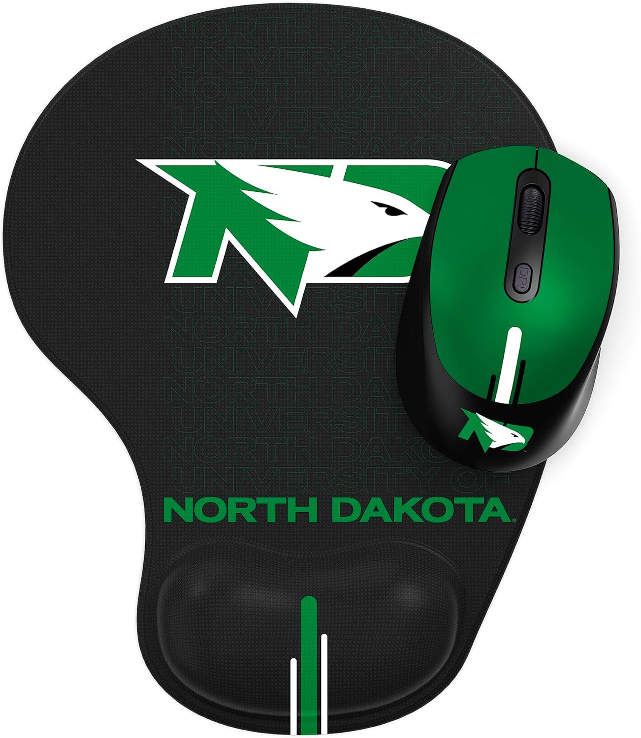 SOAR NCAA Unisex Wireless Mouse and Mouse Pad North Dakota, University of 1.2L x 8.3W inches Team Color