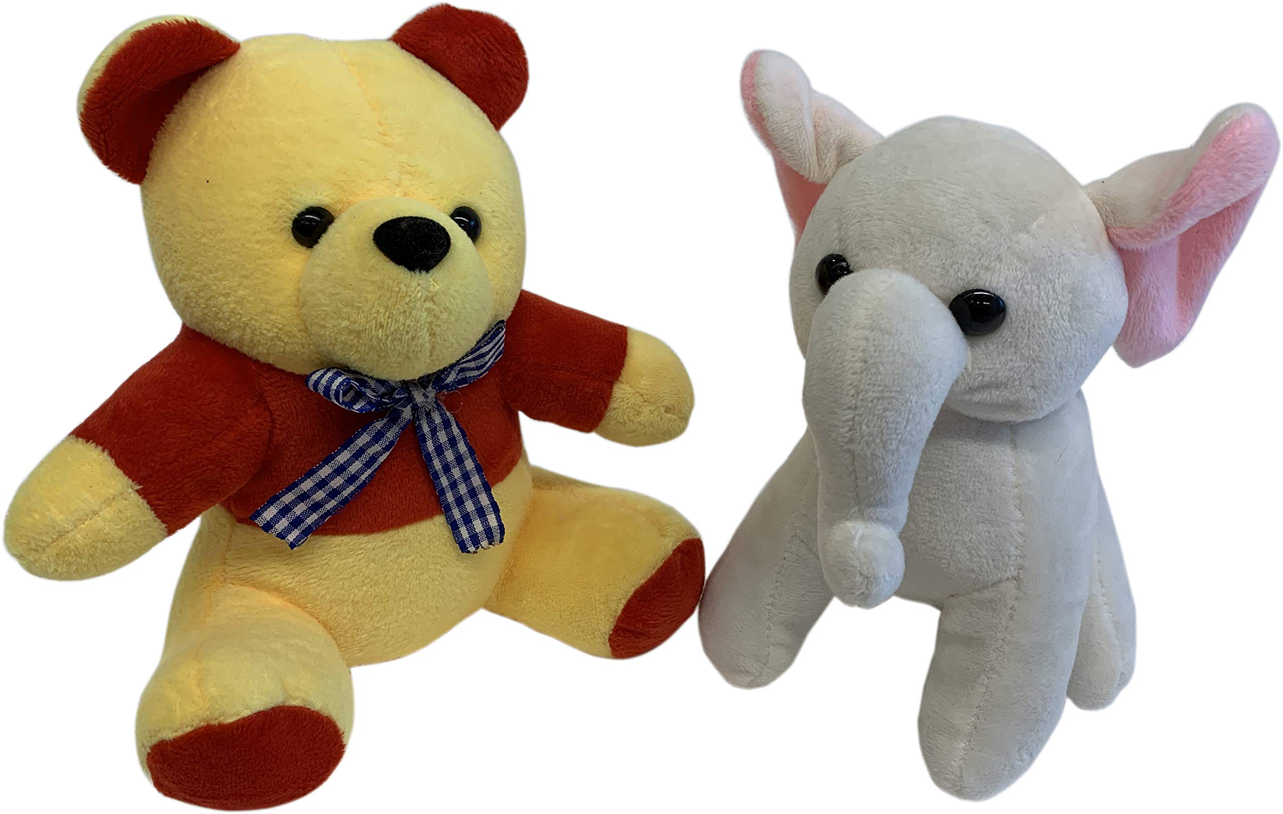 PLUSH KIDS Elephant & Mini Bear Stuffed Animal Combo Soft Toy