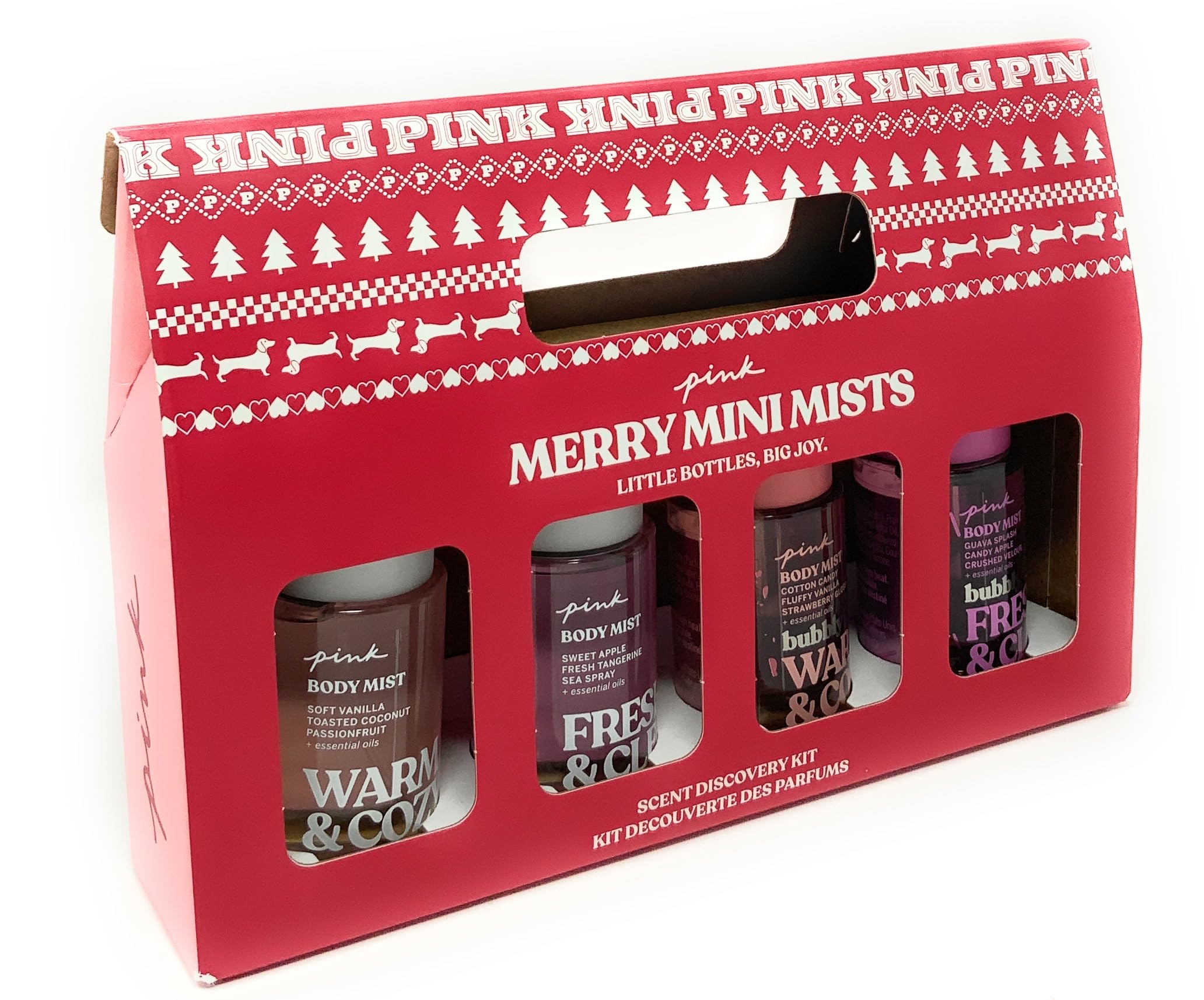 Amazon.com : Victoria's Secret PINK Merry Mini Mist 4pc Gift Set