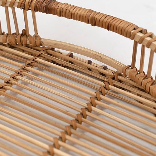 Miniatura 4 de Bandeja redonda de bambú (marrón natural (grande))