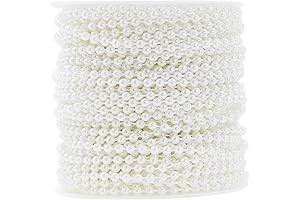 Mandala Crafts White Faux Pearl Bead Garland: 4mm, 44 Yards