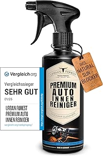 URBAN Forest® Auto Innenraumreiniger für Cockpitpflege & Innenraumpflege 500ml | Auto Polsterreiniger, Cockpit Reiniger | Profi Autopflege mit Auto Innen Reiniger für Kunststoff, Polster & Leder
