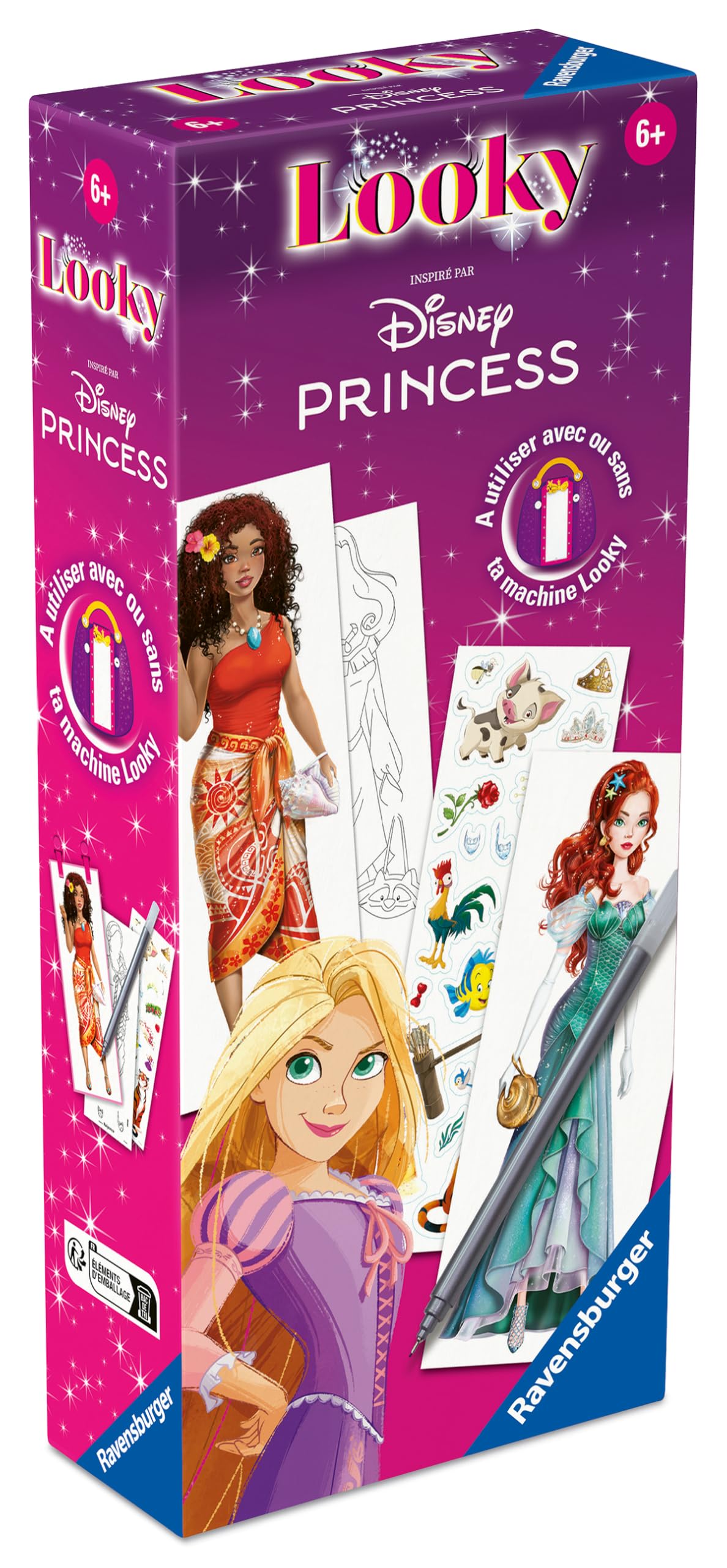 Ravensburger Looky Disney Princesses Machine Looky Dessin de Mode Stylisme Dès 6 Ans 25961