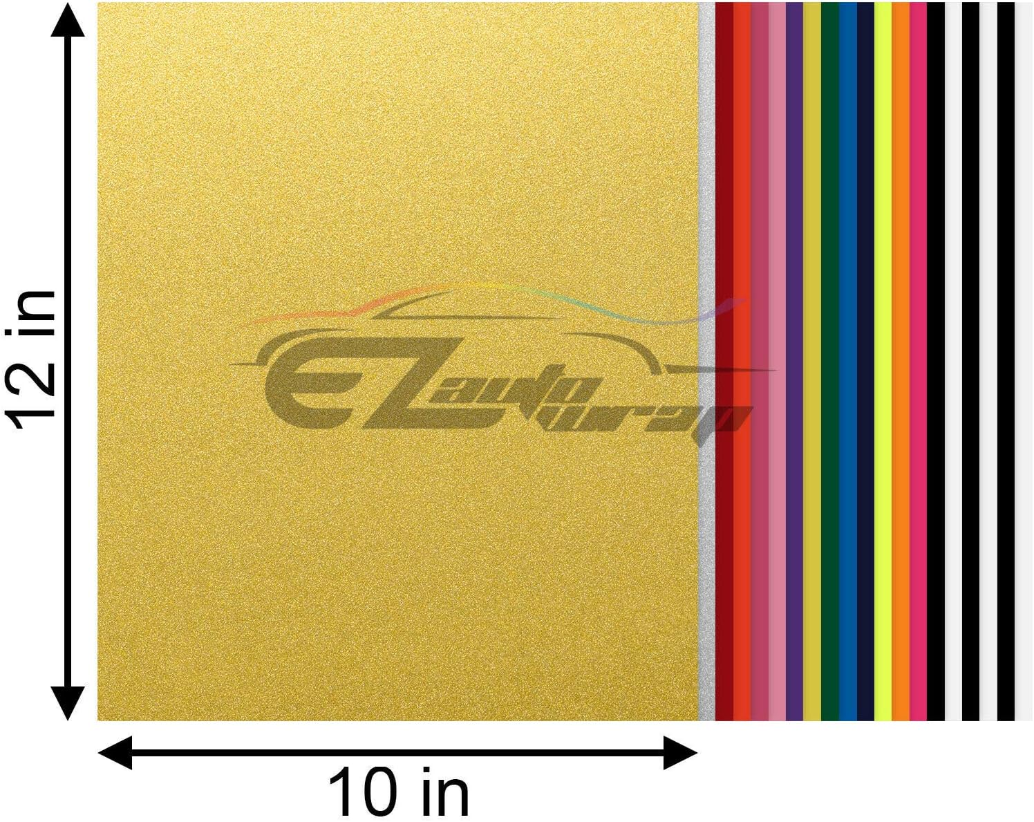 20Pcs 16 Colors Heat Transfer Vinyl 12"x10" Sheets T-Shirt HTV Bundle Pack Set Best HTV for Silhouette Cameo and Cricut - Teflon Included