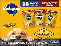 Vista 13 de PEDIGREE Choice Cuts in Gravy - Alimento húmedo en salsa para perros adultos, paquete de sabores surtidos, bolsas de 3.5oz, 24