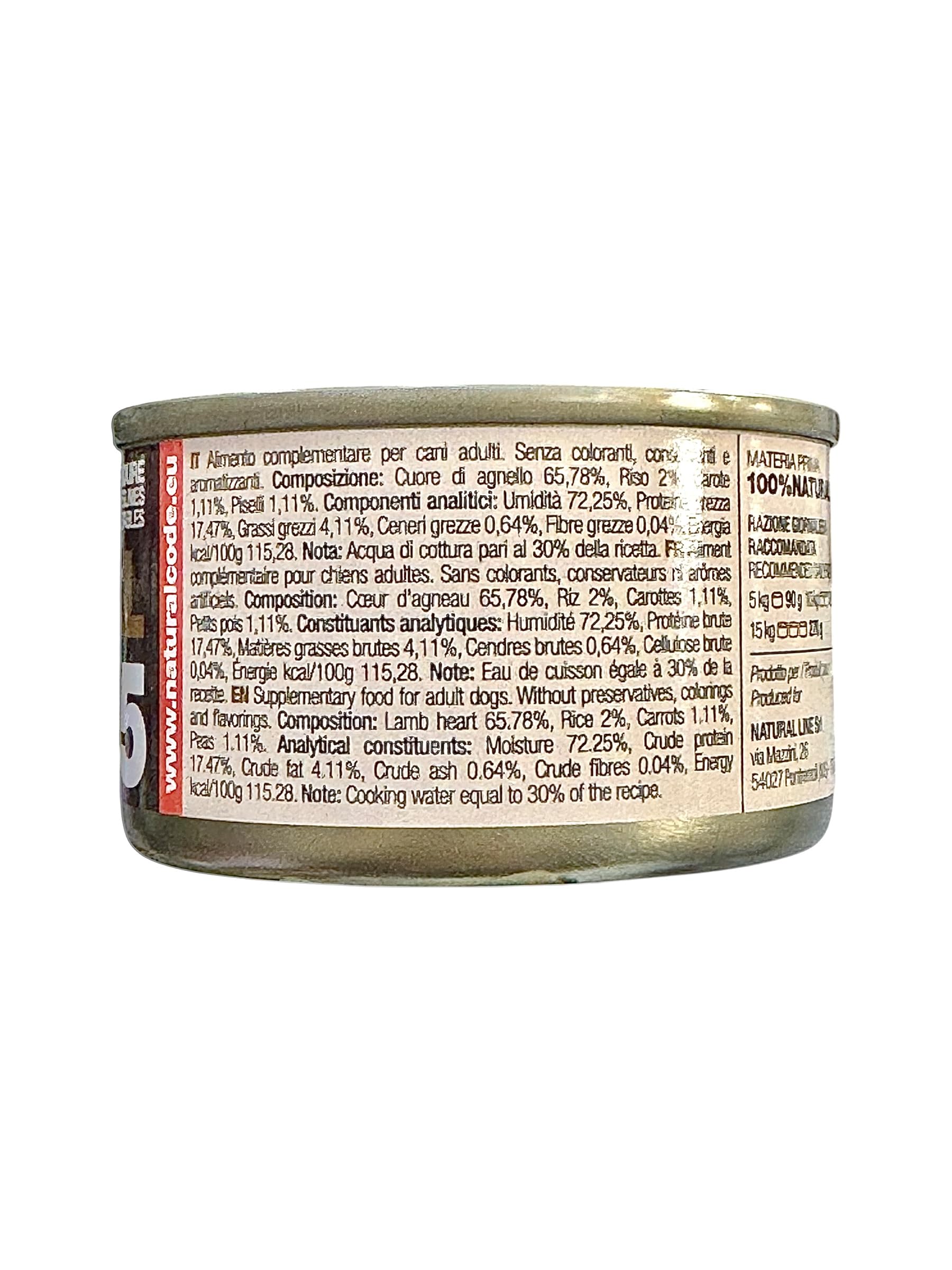 Cibo umido Natural Code Dog 05 Agnello e Verdure | 24 x 85 g