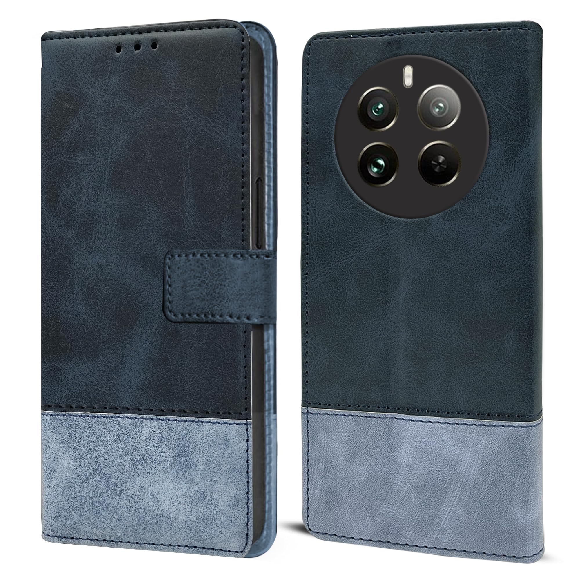 Jkobi Flip Case Cover for Realme 12 Pro Plus | Realme 12 Pro (Professional Dual Leather Wallet with Magnetic Closure) Matte Blue (B0DDTB4Y3F) Amazon Price History, Amazon Price Tracker