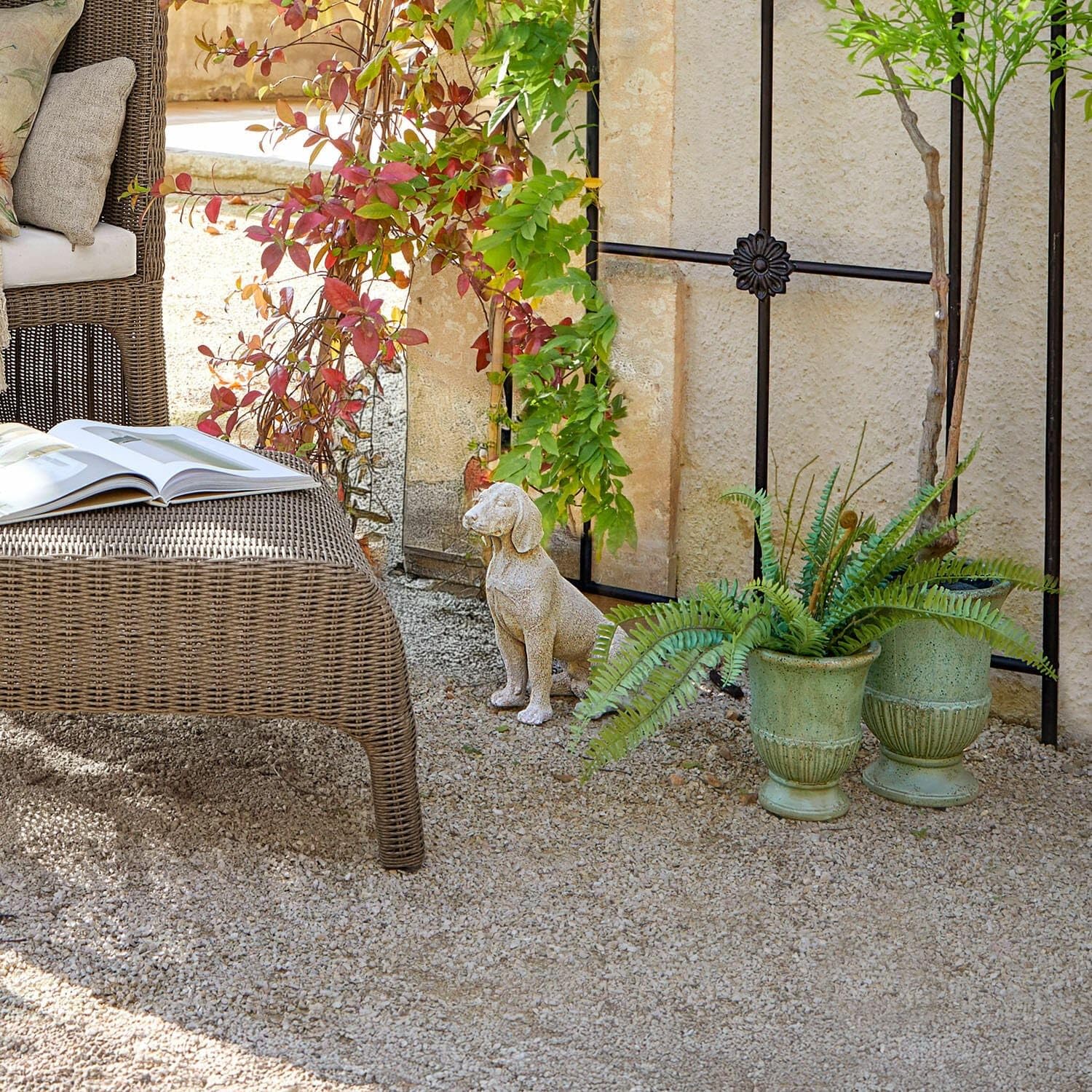 Loberon Albinor Cane Decorativo - Forma realistica - Oggetto Decorativo, Bianco Antico