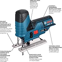 Vista 2 de BOSCH JS120N 12V Max Barrel Grip Jig Saw, Cordless, Variable Speed, Tool-free Blade Change (Bare Tool)
