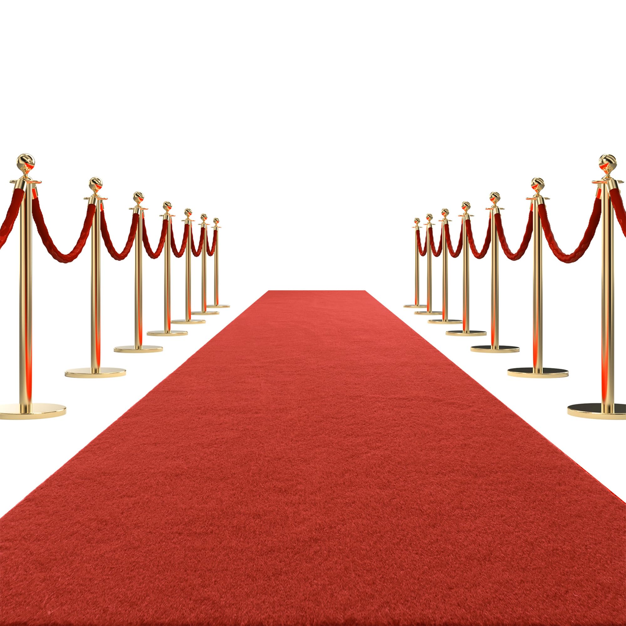 TOPROUD 450 GSM Extra Thick Red Carpet Runner, Non-Slip Runway Rug Carpet Runner for Party, Events, Wedding Decorations (Red) (90x305cm)