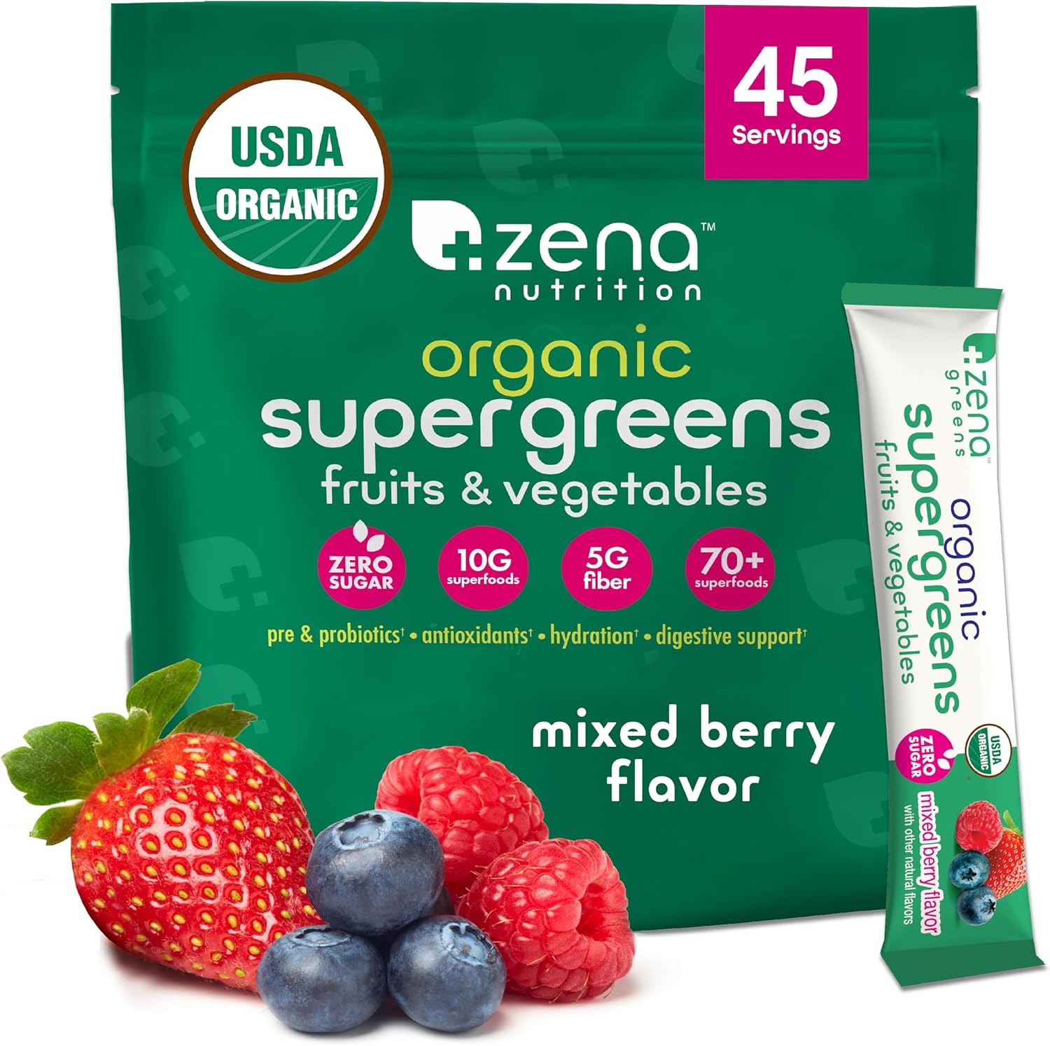 Zena Nutrition Organic Super Greens Powder