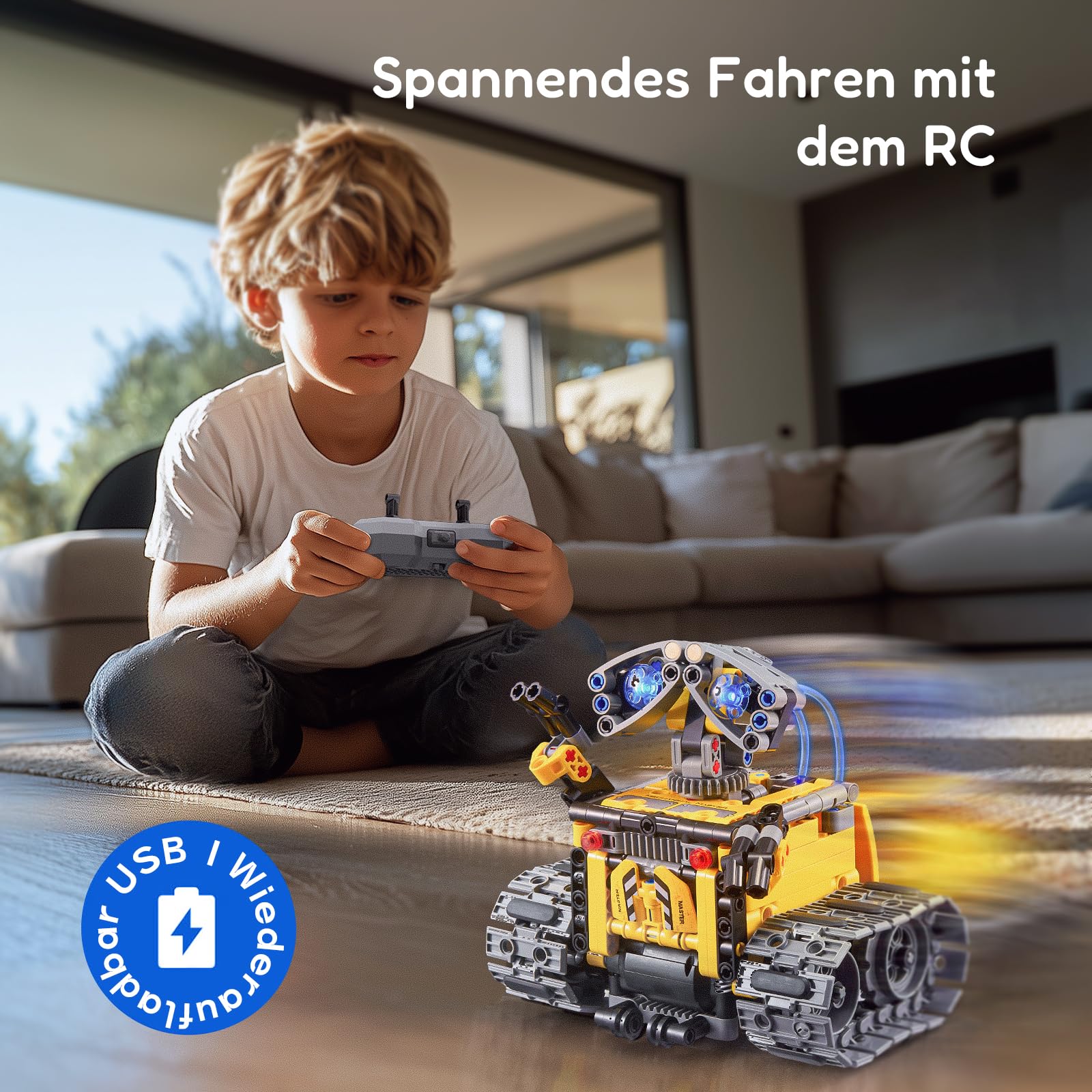 IKUPER 6-in-1 Roboter-Bausatz ab 8 Jahren mit App und Fernsteuerung | MINT Bausteine Spielzeug, Programmierbares Set für Jungen, Kinder-Geschenk zu Geburtstag und Weihnachten, 631 Teile