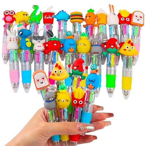 CZWZ 20Pcs Mini Multicolor Pens in One 4-in-1 Cute Pens