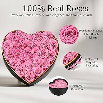 Amazon | MAMAMIKO 27 プリザーブドローズ ハート型ギフト