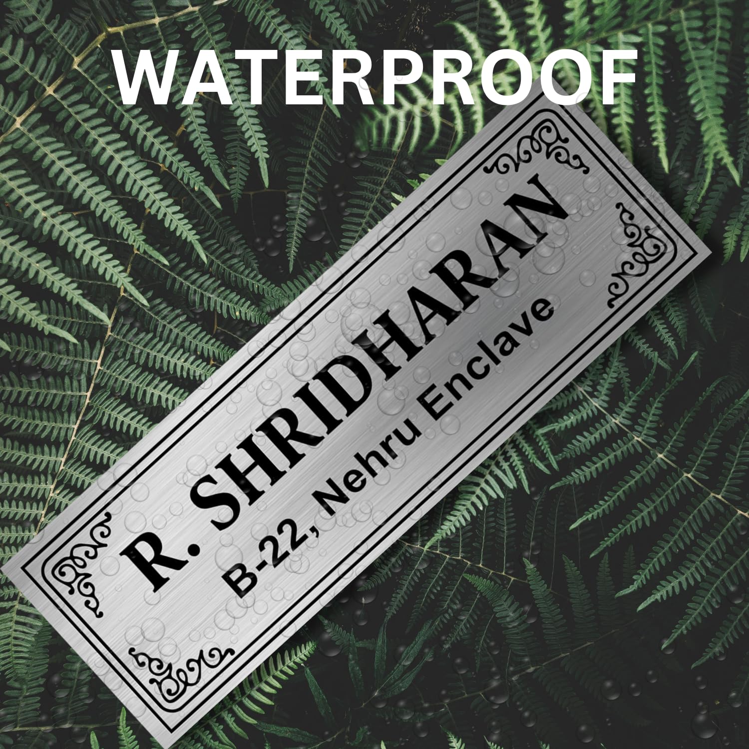 Personalized House Name Plate - Waterproof & Stylish -4 Personalized House Name Plate - Waterproof & Stylish -4