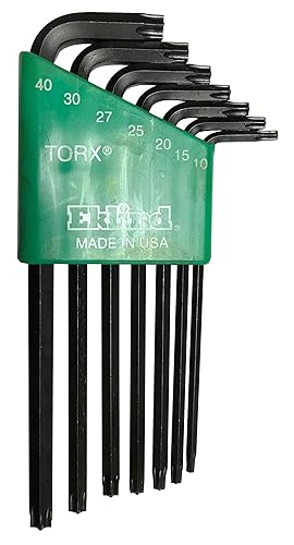 Eklind Tool 10707 Seguridad TORX estrella L-Key, 7 Piezas Set T10-T40 Serie Larga